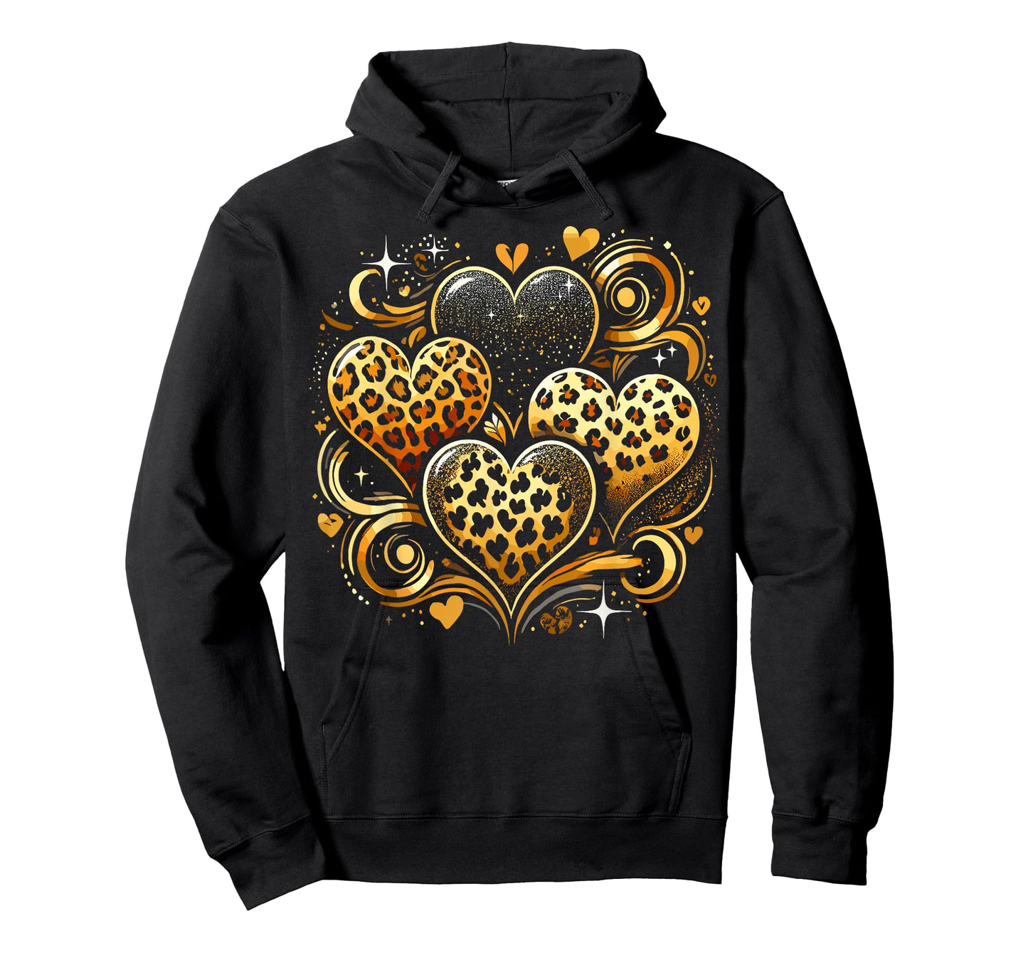 Cute Print Cheetah Heart T-Shirt