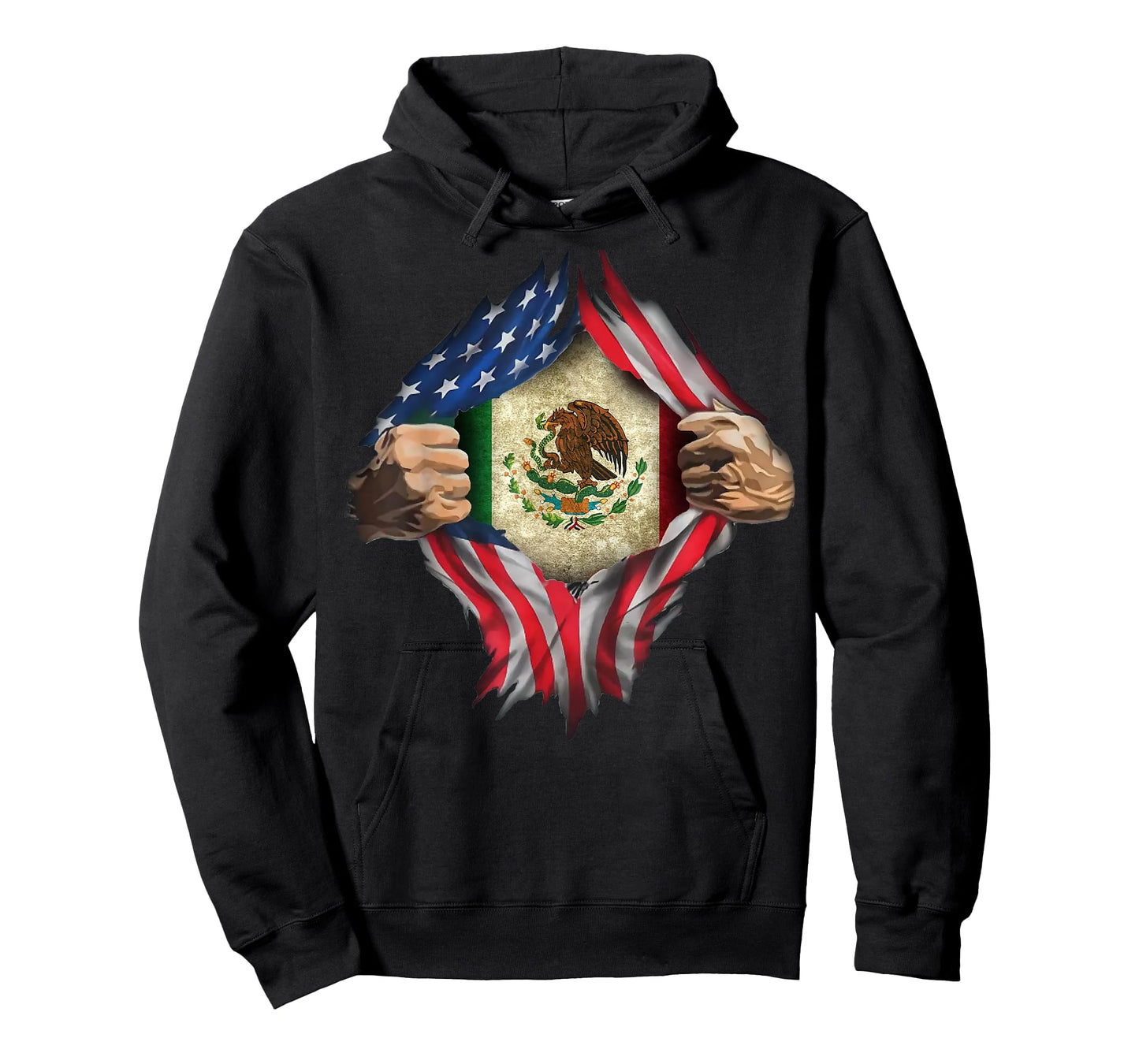 MEXICAN AMERICAN SUPER HERO FLAG T SHIRT T-Shirt