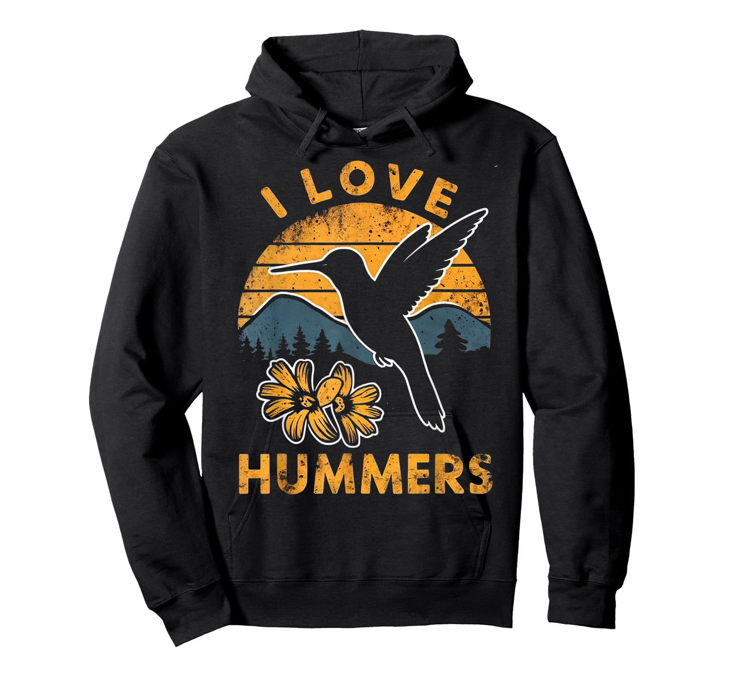 I Love Hummers Hummingbird Vintage Sunset T-Shirt