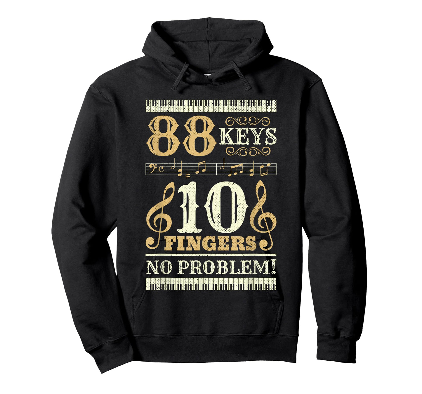 88 Keys 10 Fingers Piano Lover Players Funny Musical Pianist T-Shirt