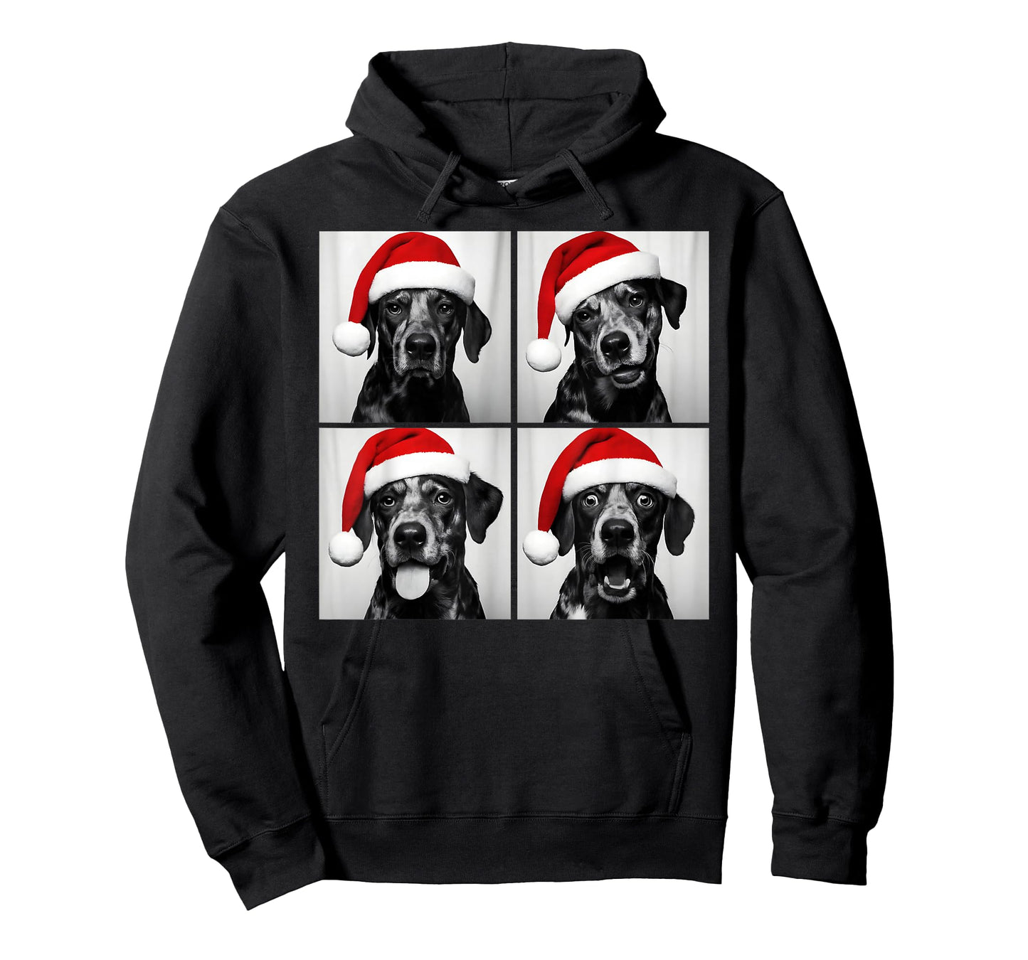 Funny Christmas Catahoula Leopard Dog Santa Photo Booth T-Shirt