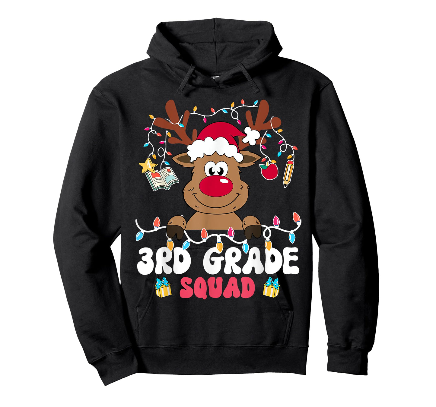 3rd Grade Squad Reindeer Christmas Third Grade Teacher Xmas T-Shirt
