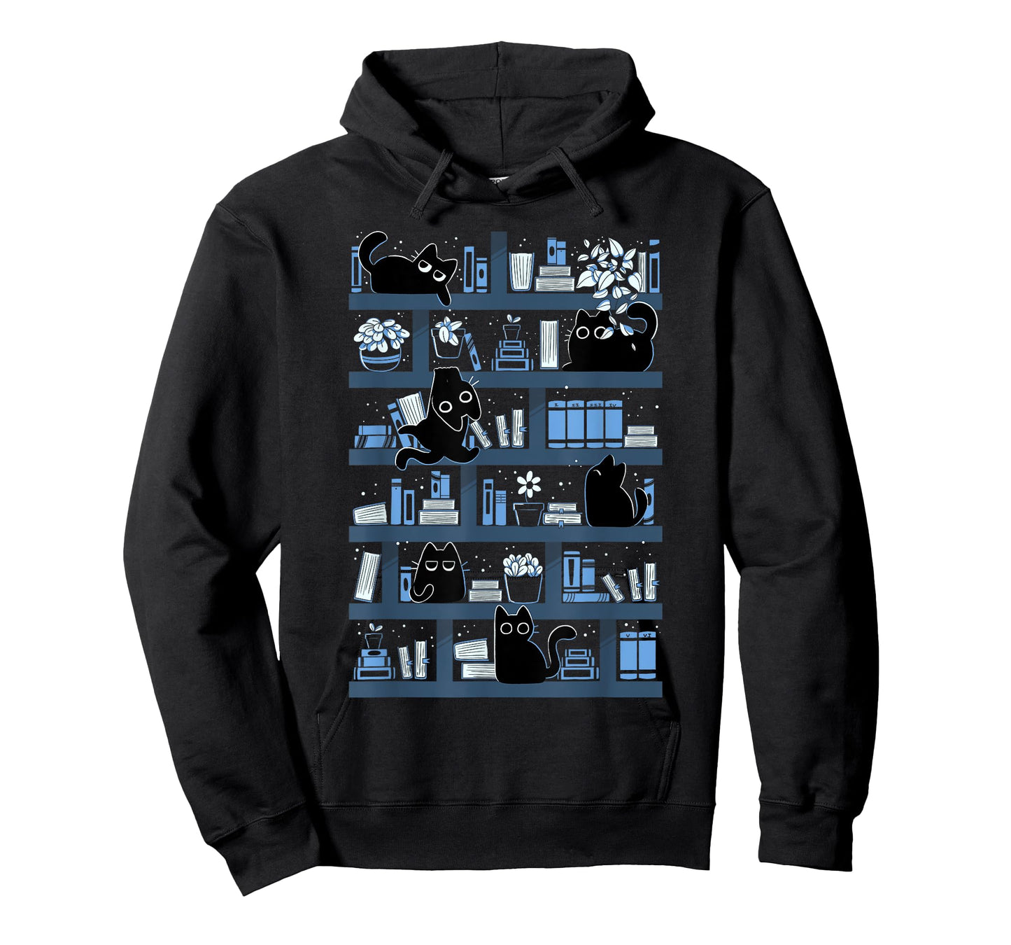 Purrfect Library Cats On A Bookshelf Cute Book Reader T-Shirt
