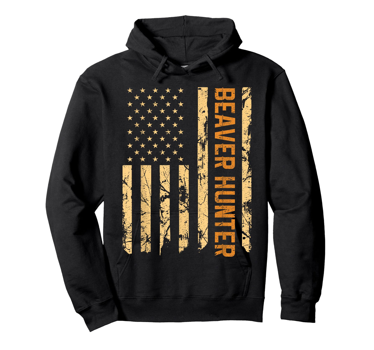 Beaver Hunting American Flag Vintage Patriotic Beaver Hunter T-Shirt