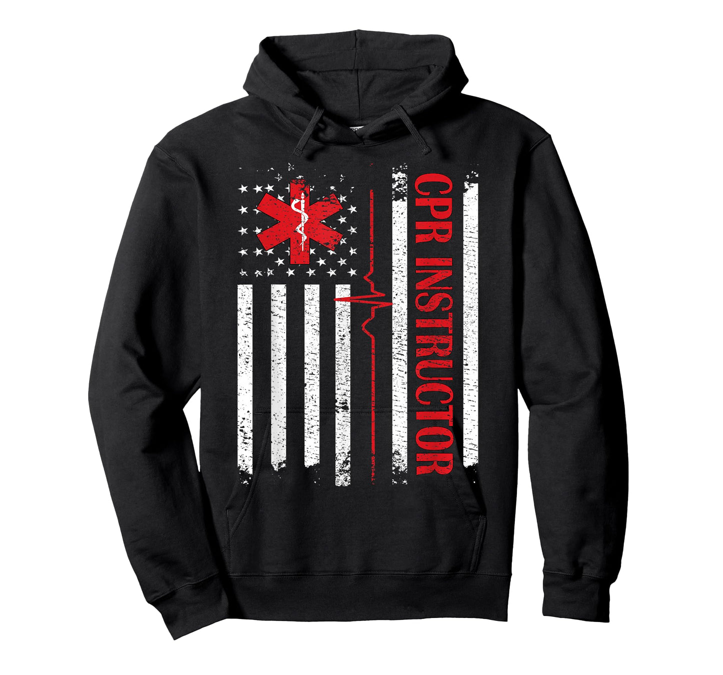CPR Instructor American Flag EMS First Aid AED Certified CPR T-Shirt