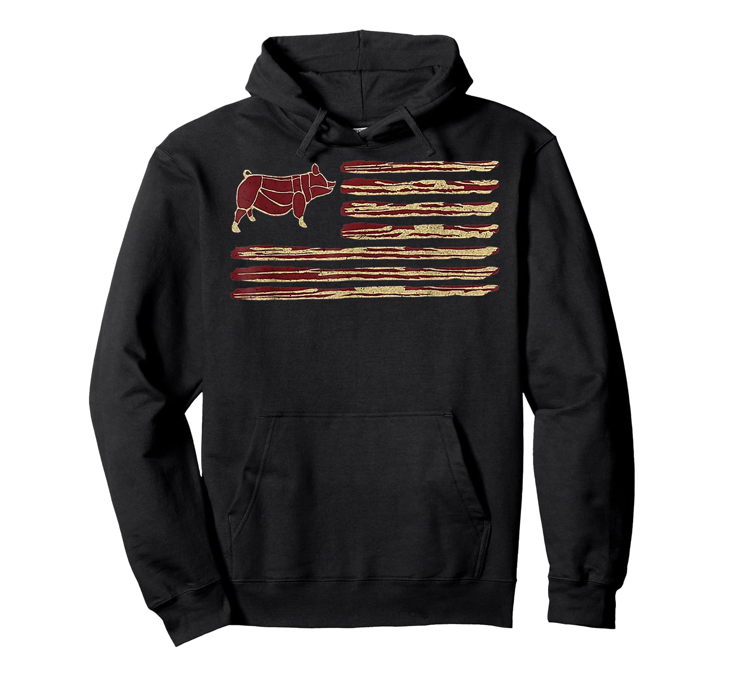 Bacon Flag Pig Vintage T-Shirt
