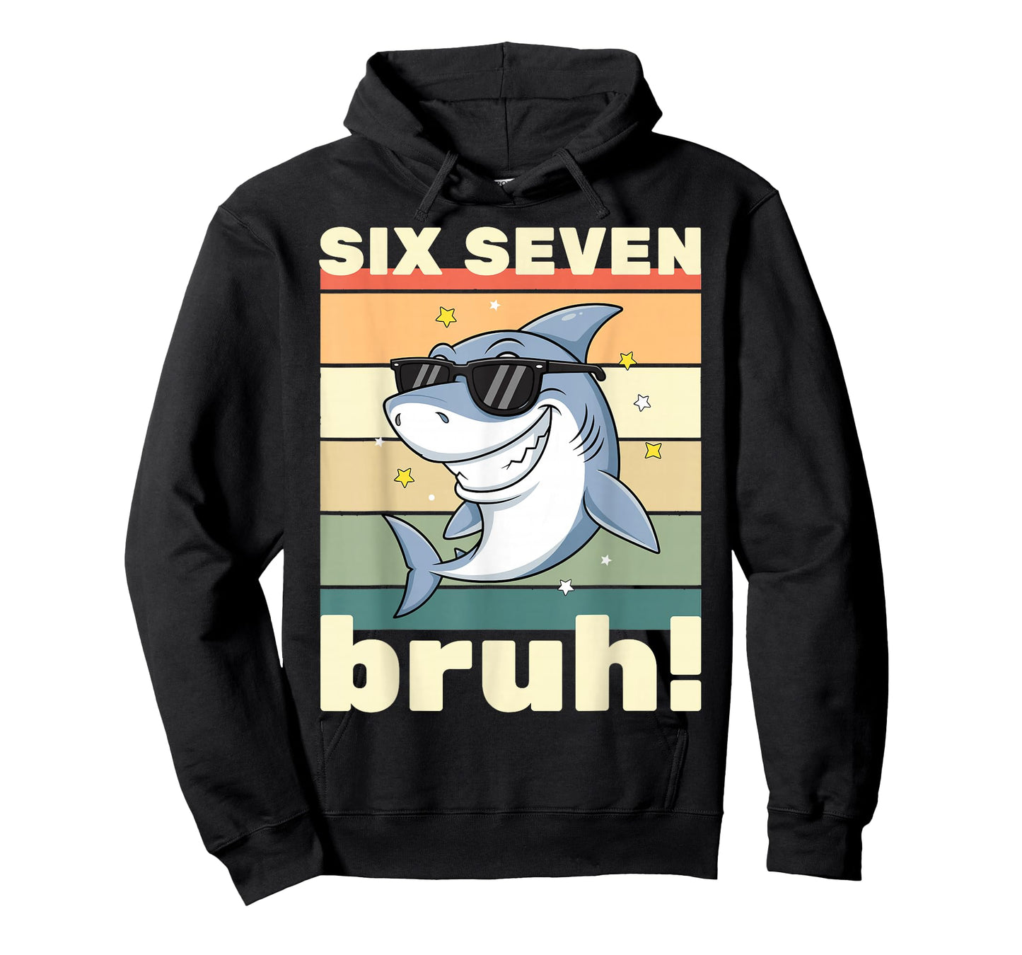 67 Meme Funny Six Seven Bruh 6-7 Meme Kids Boys Girls Shark T-Shirt