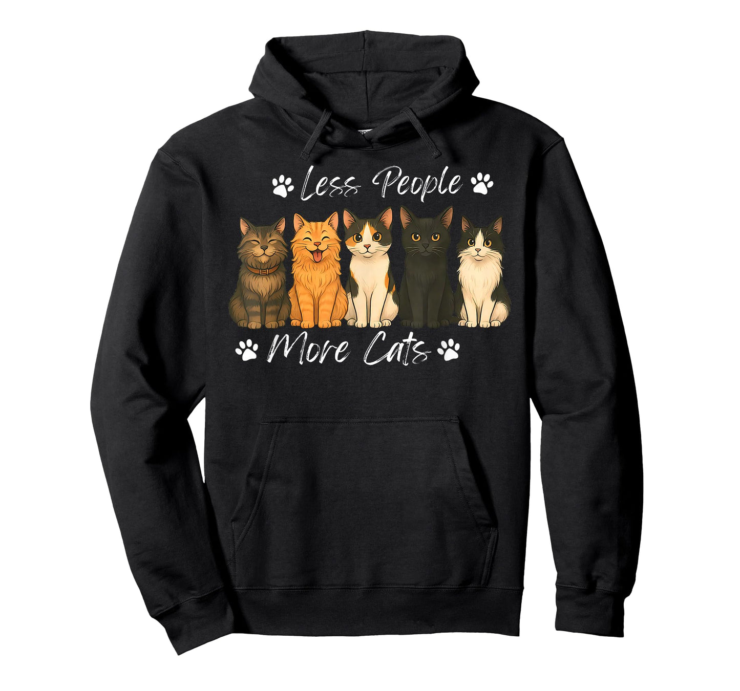 Less People More Cat Cute Kitten Cat Mom Cat Dad Pet Lover T-Shirt