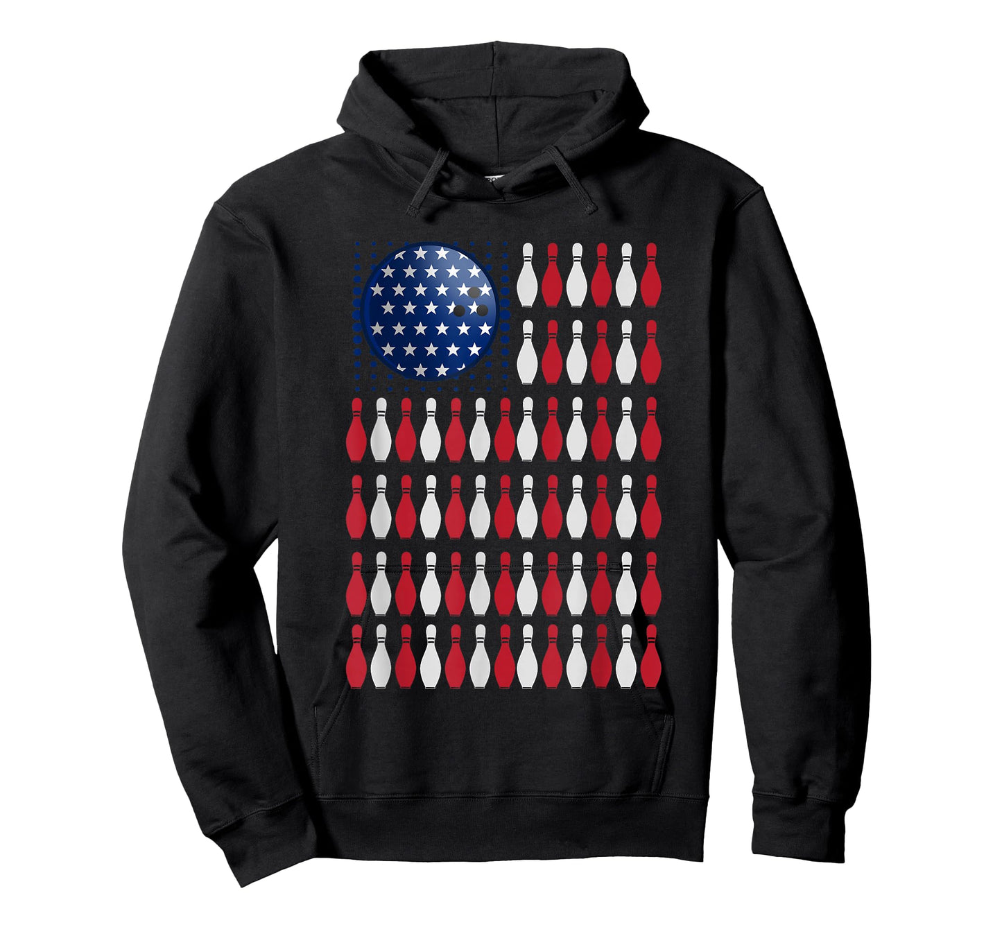 American Flag Bowling | Bowler Gifts for Bowling Team T-Shirt