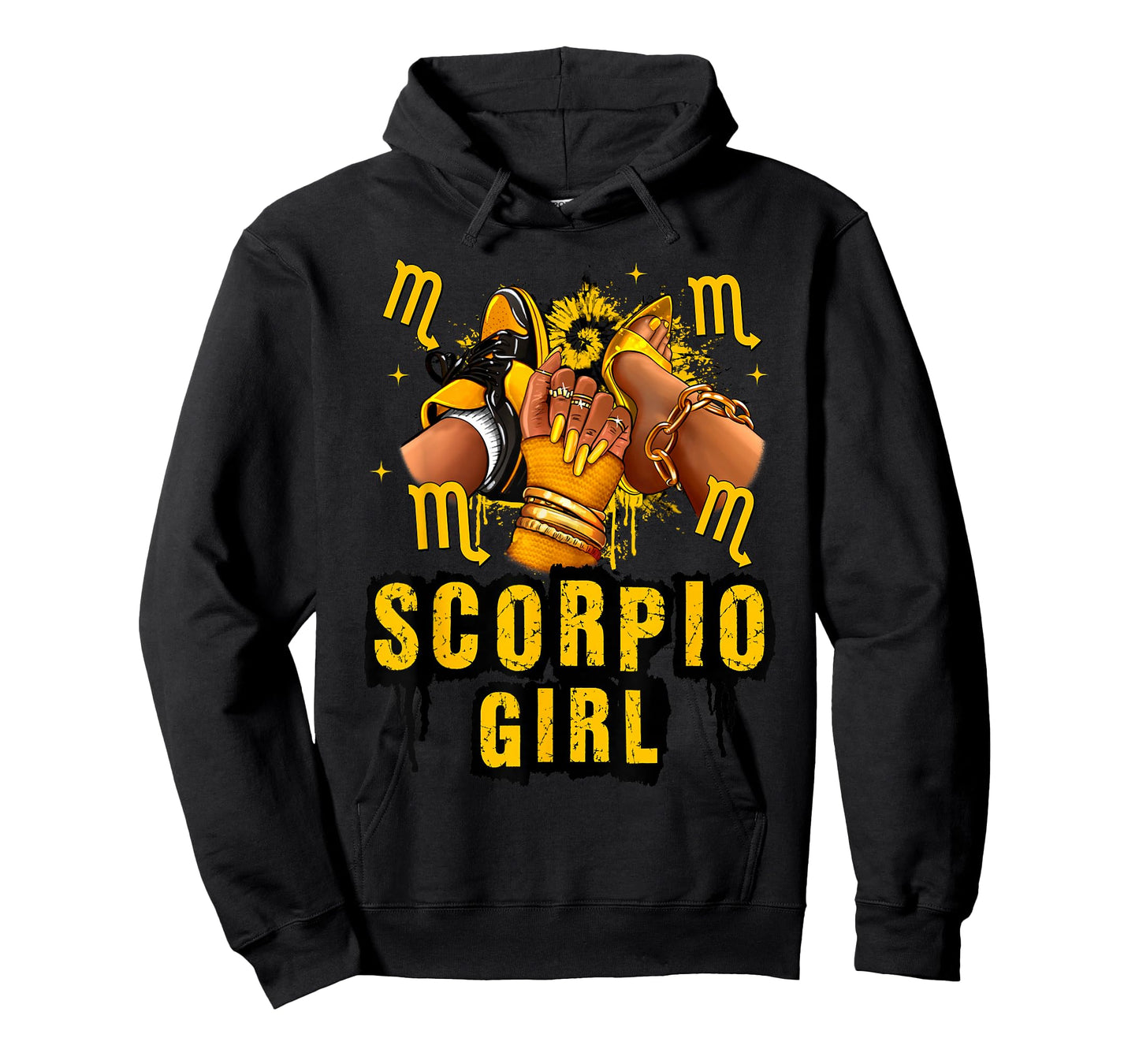 Scorpio Girl Birthday Black Woman High Heel Shoe Zodiac T-Shirt