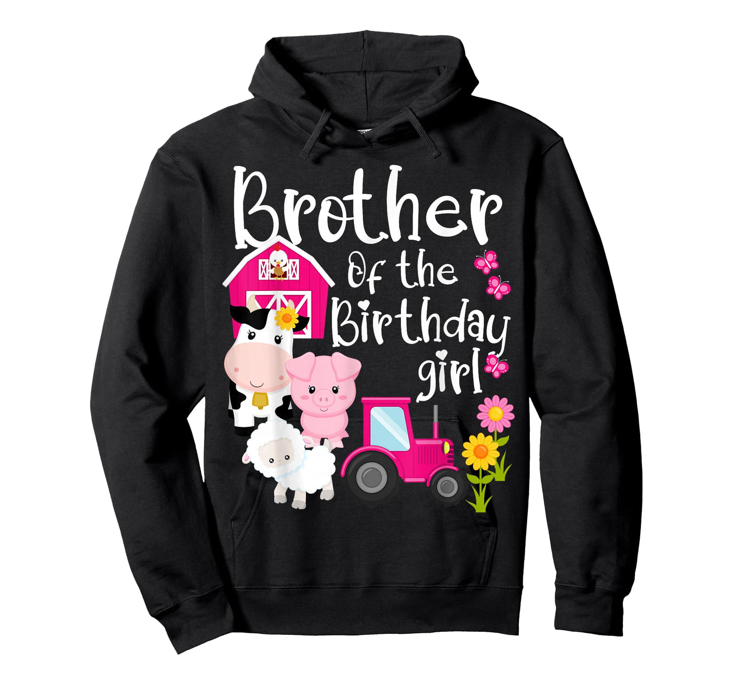 Farm Animals Brother Of The Birthday Girl Party Barnyard T-Shirt