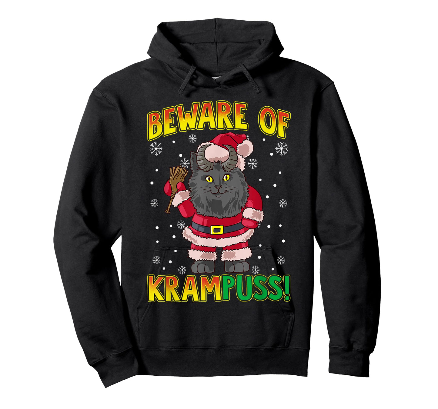 Beware of Krampuss | Cat Krampus Christmas Krampus Pun Men Women T-Shirt