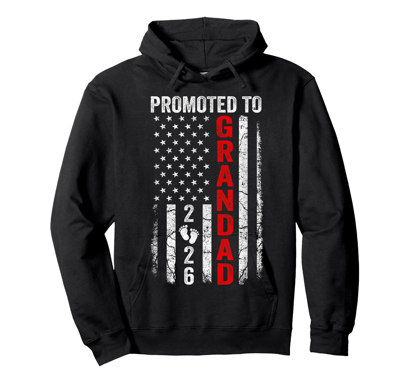 Patriotic Promoted To Grandad 2026 First Time New Grandad T-Shirt