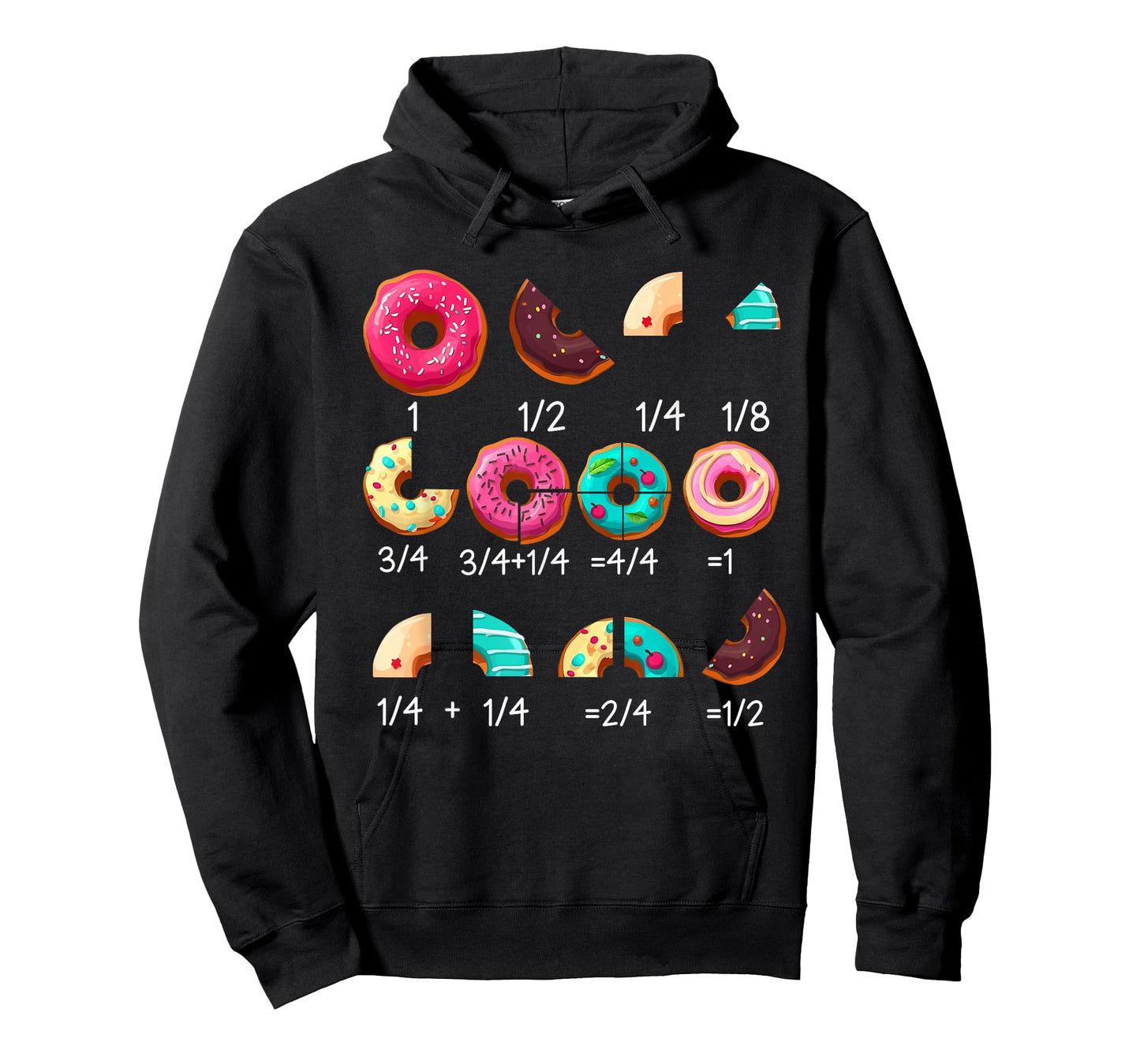Math Donut Fraction Back to School Teacher Gifts Tee T-Shirt