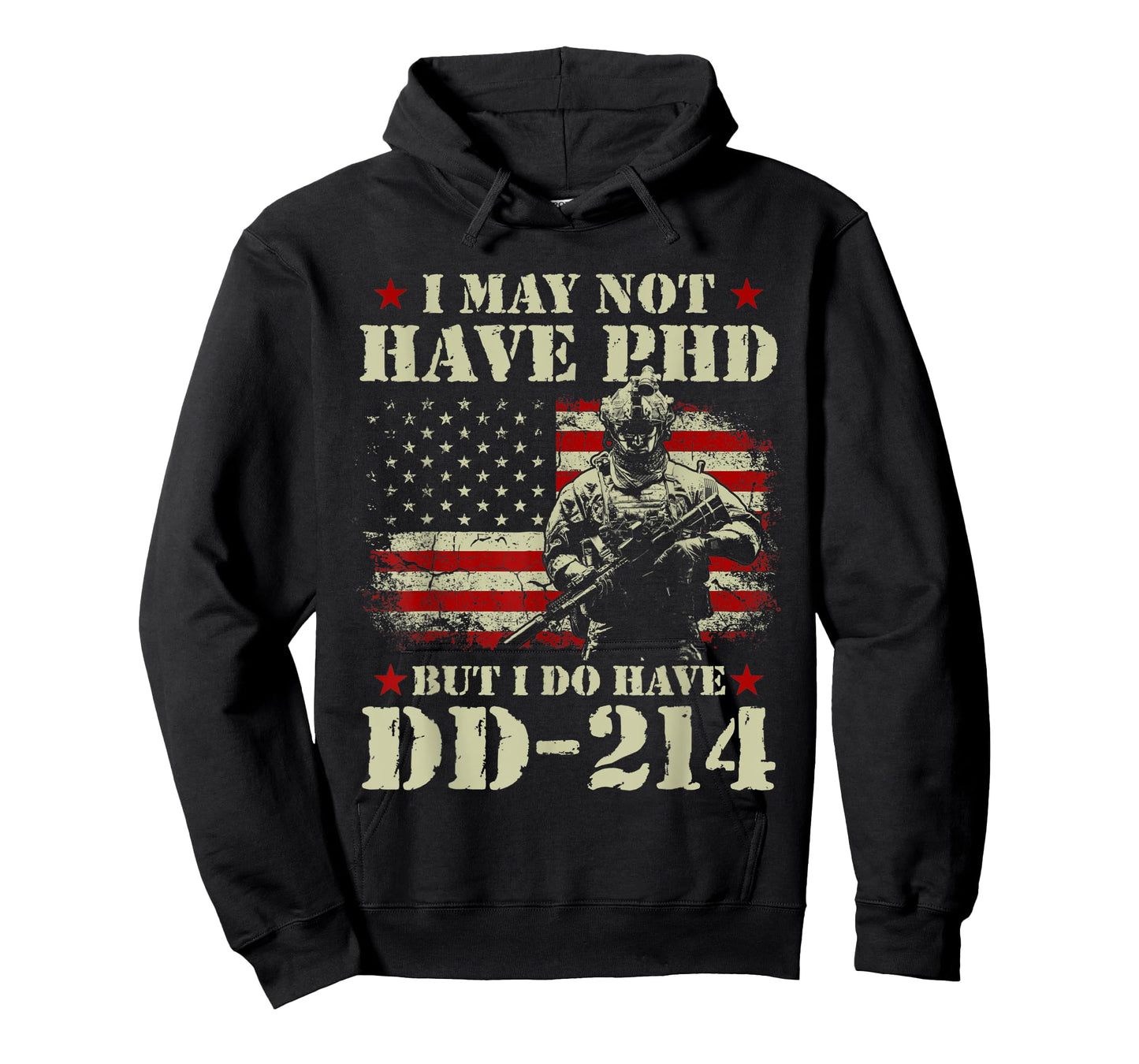 Vintage USA Flag I May Not Have PHD But I Do Have DD-214 T-Shirt