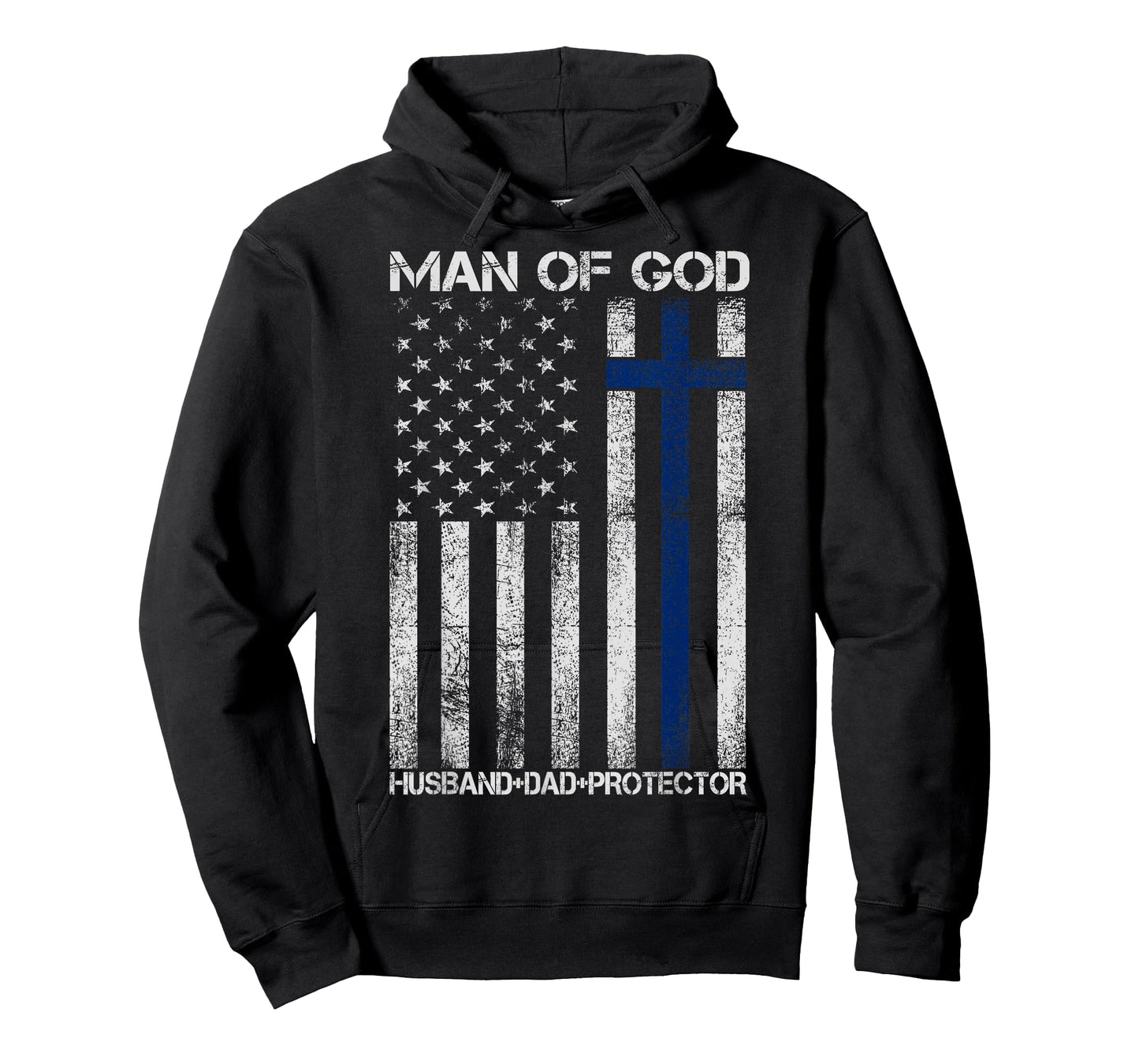 Religious Cross Fathers Day Man of God Husband Dad Protector T-Shirt