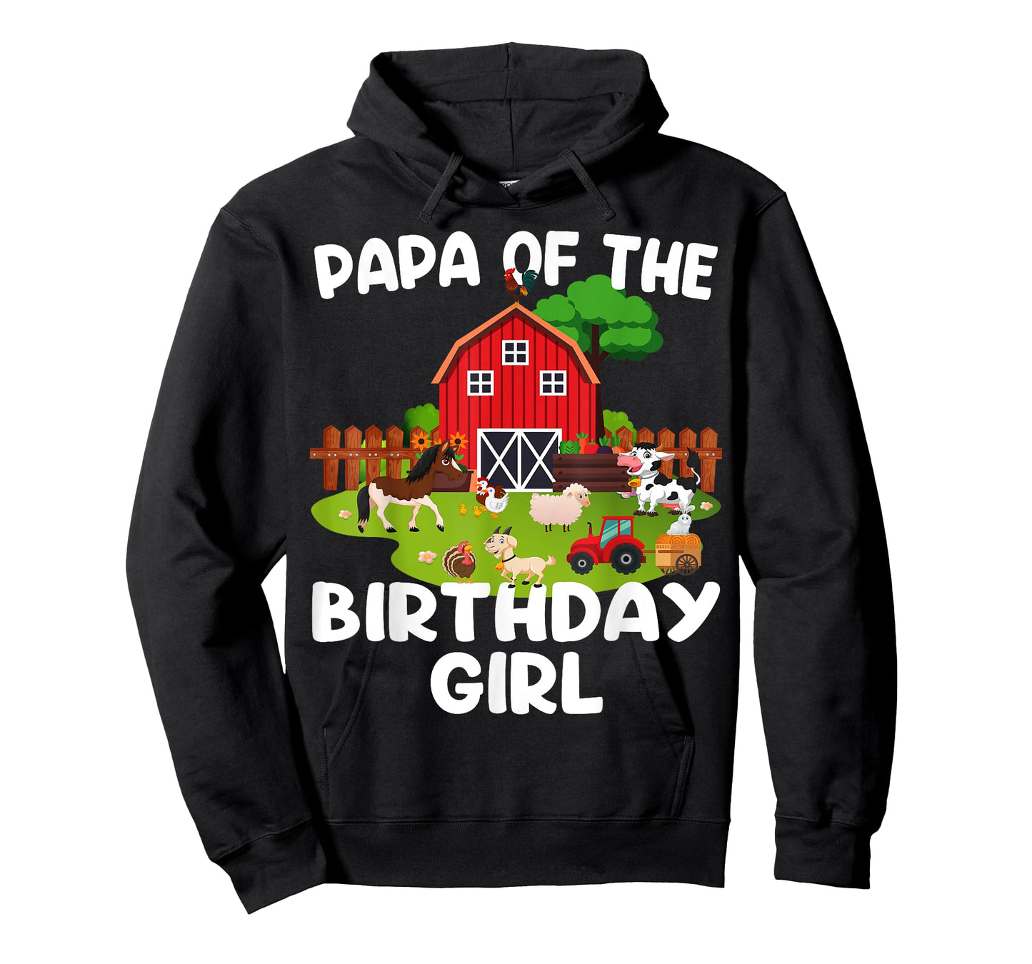 Barnyard Birthday Farm Animals Papa Birthday Girl T-Shirt