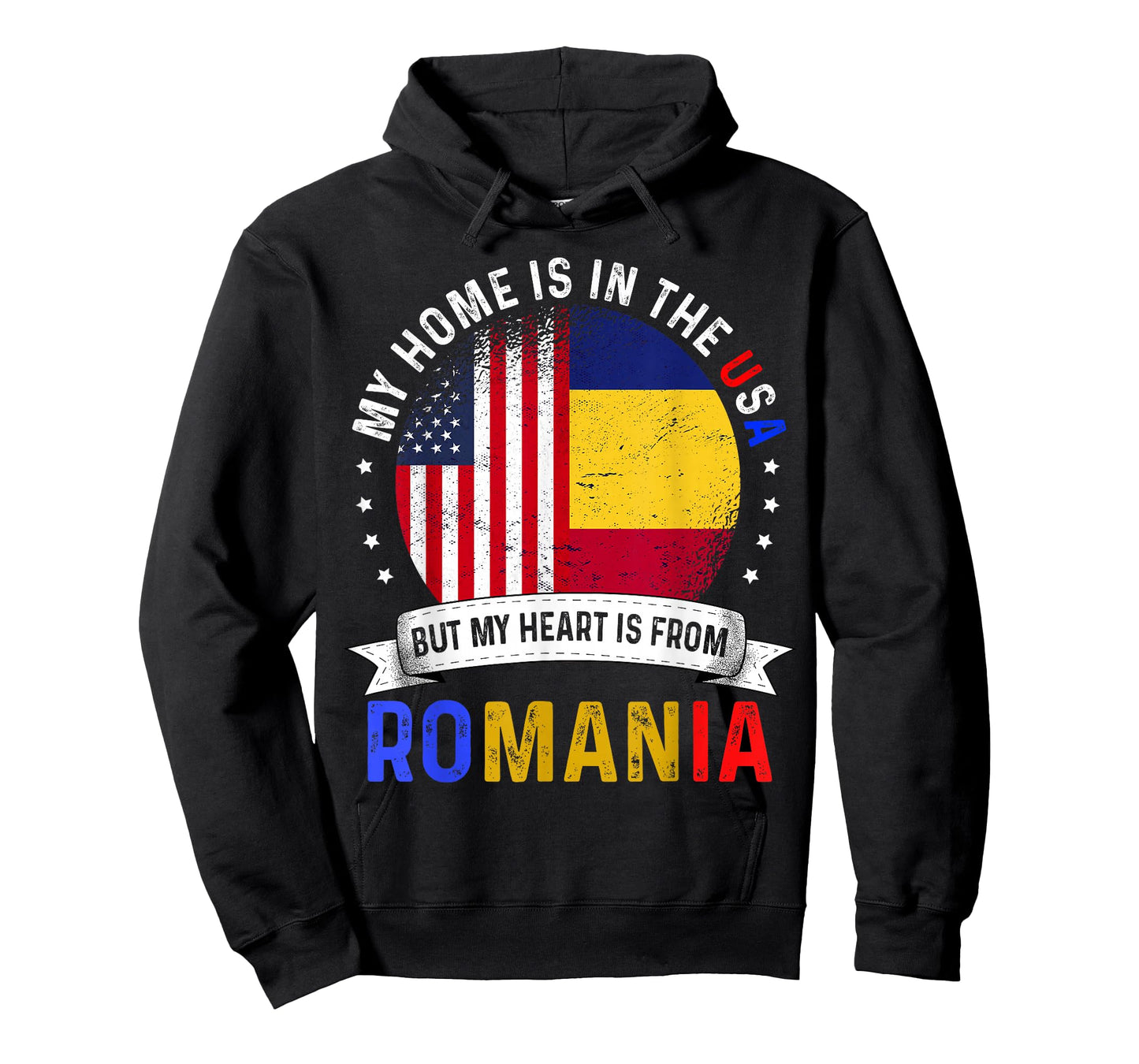 Romanian American Patriot Heart is from Romania Flag T-Shirt