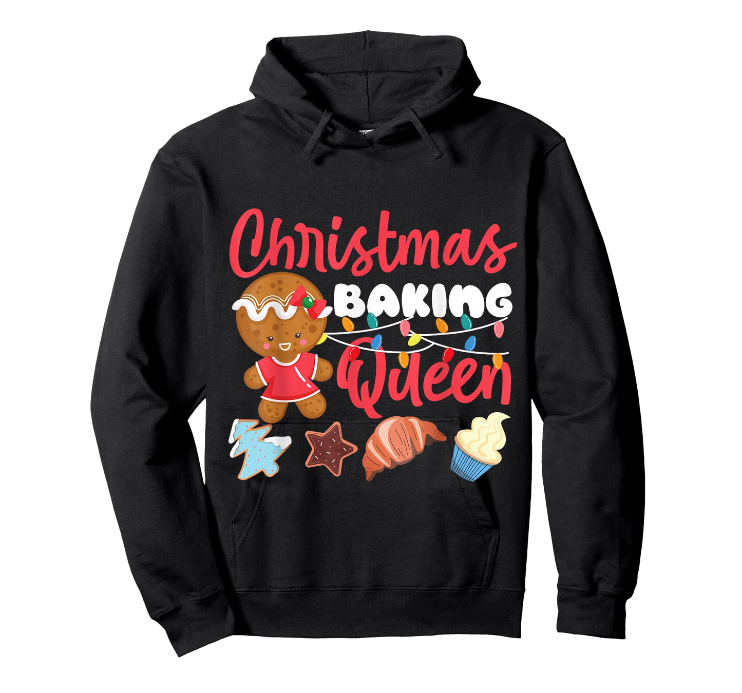 Bake Baking Christmas Gingerbread Man Queen Christmas Baking T-Shirt