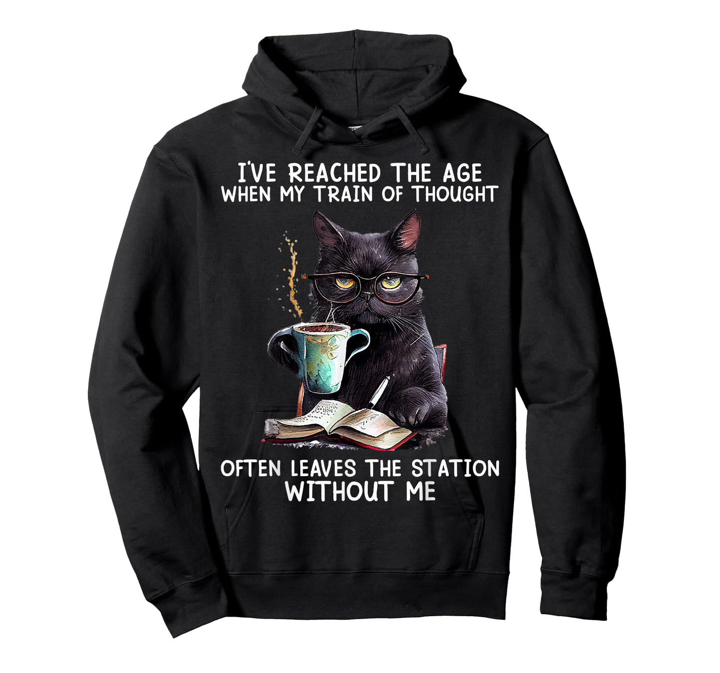 Cat I've Reached The Age When My Train Of Thought Men Women T-Shirt