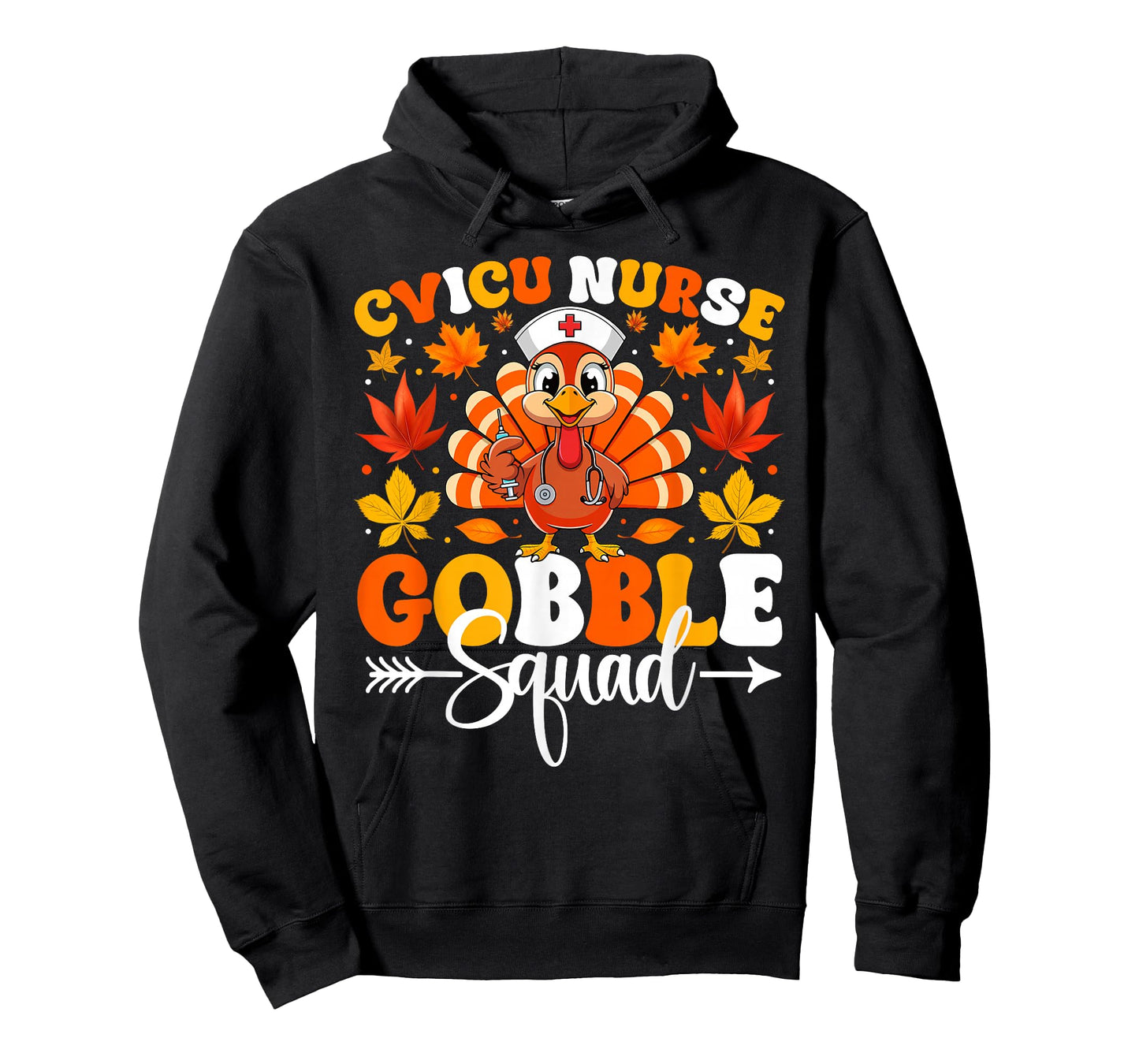 CVICU Nurse Gobble Squad Funny Fall Autumn Thanksgiving T-Shirt