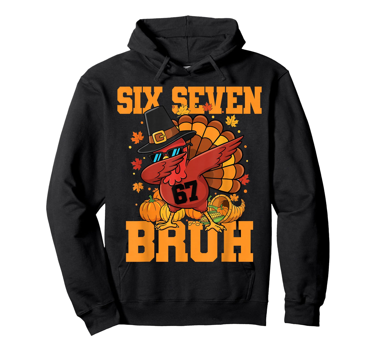 Funny Bruh Turkey Dabbing 67 Meme Six Seven Thanksgiving Boy T-Shirt