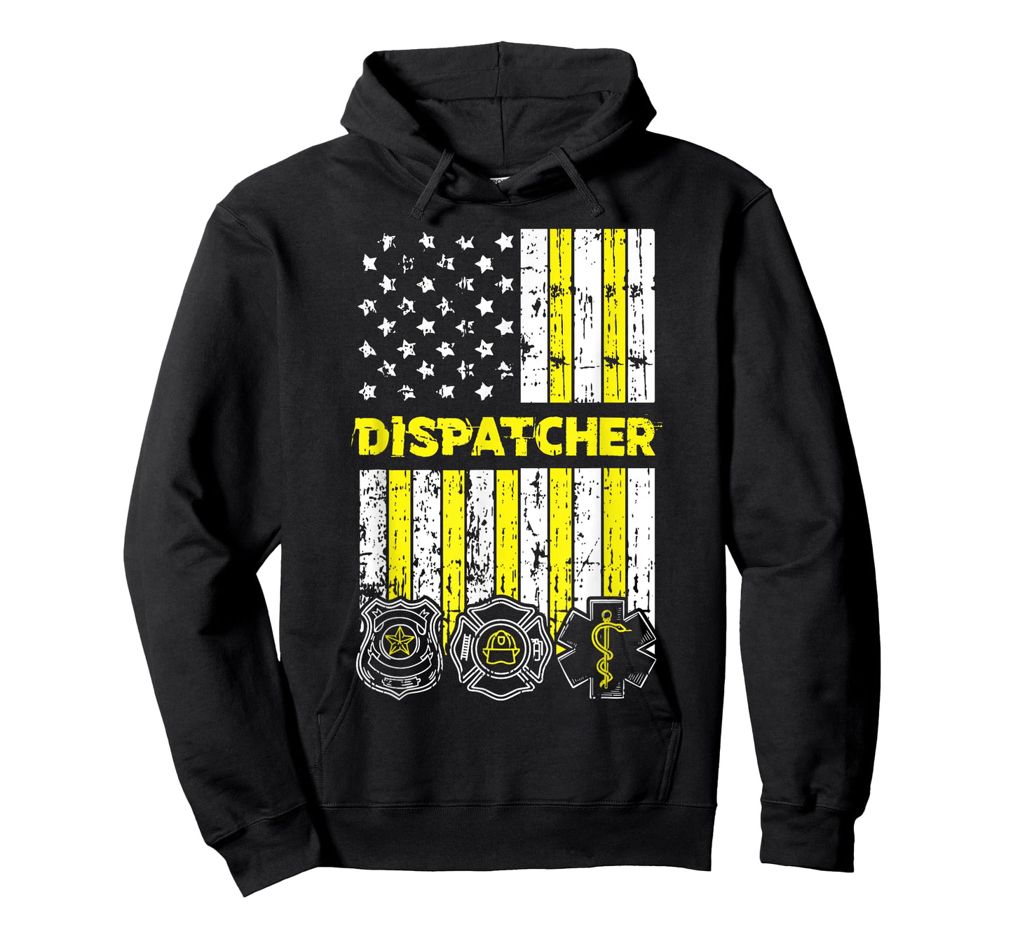 American Flag 911 Operator Dispatch-er Police Fire EMS Gift Women Kids Men T-Shirt