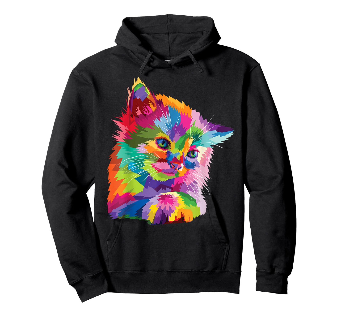 Rainbow Kitten Colorful Feline Mosaic Kitty Portrait T-Shirt