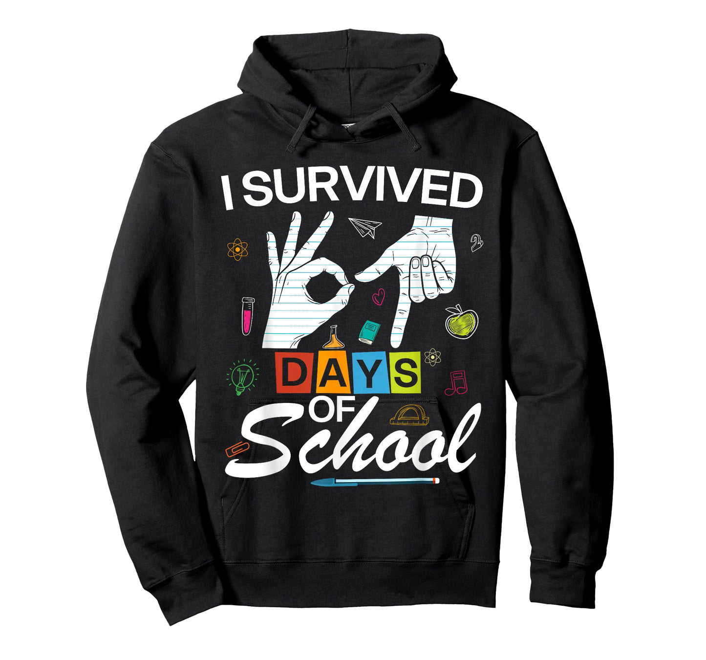 I Survived 6 7 Days of School with Hands Funny Meme 67 T-Shirt