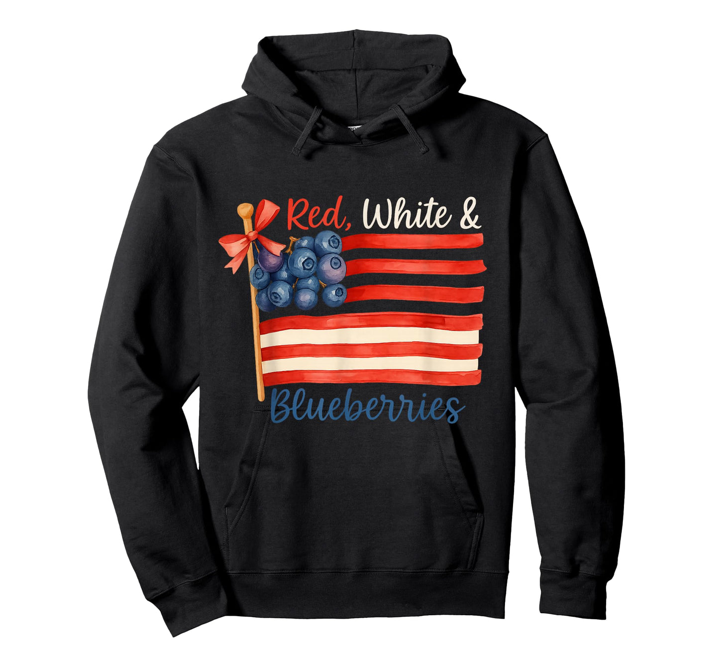 Red White & Blueberries American Flag PNG Blueberry USA T-Shirt