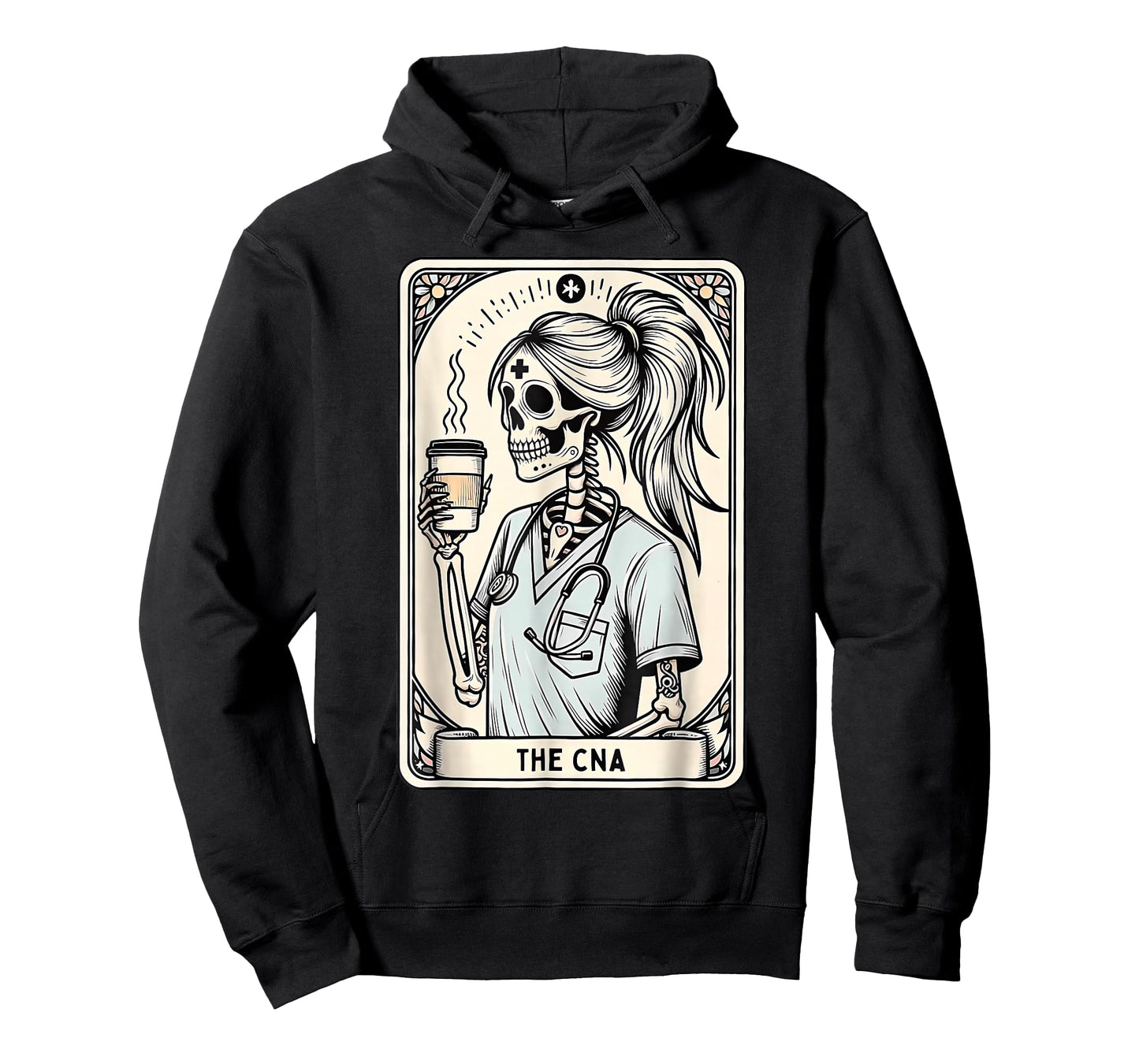 Certified Nurse Assistant Tarot Card Skeleton CNA Halloween T-Shirt