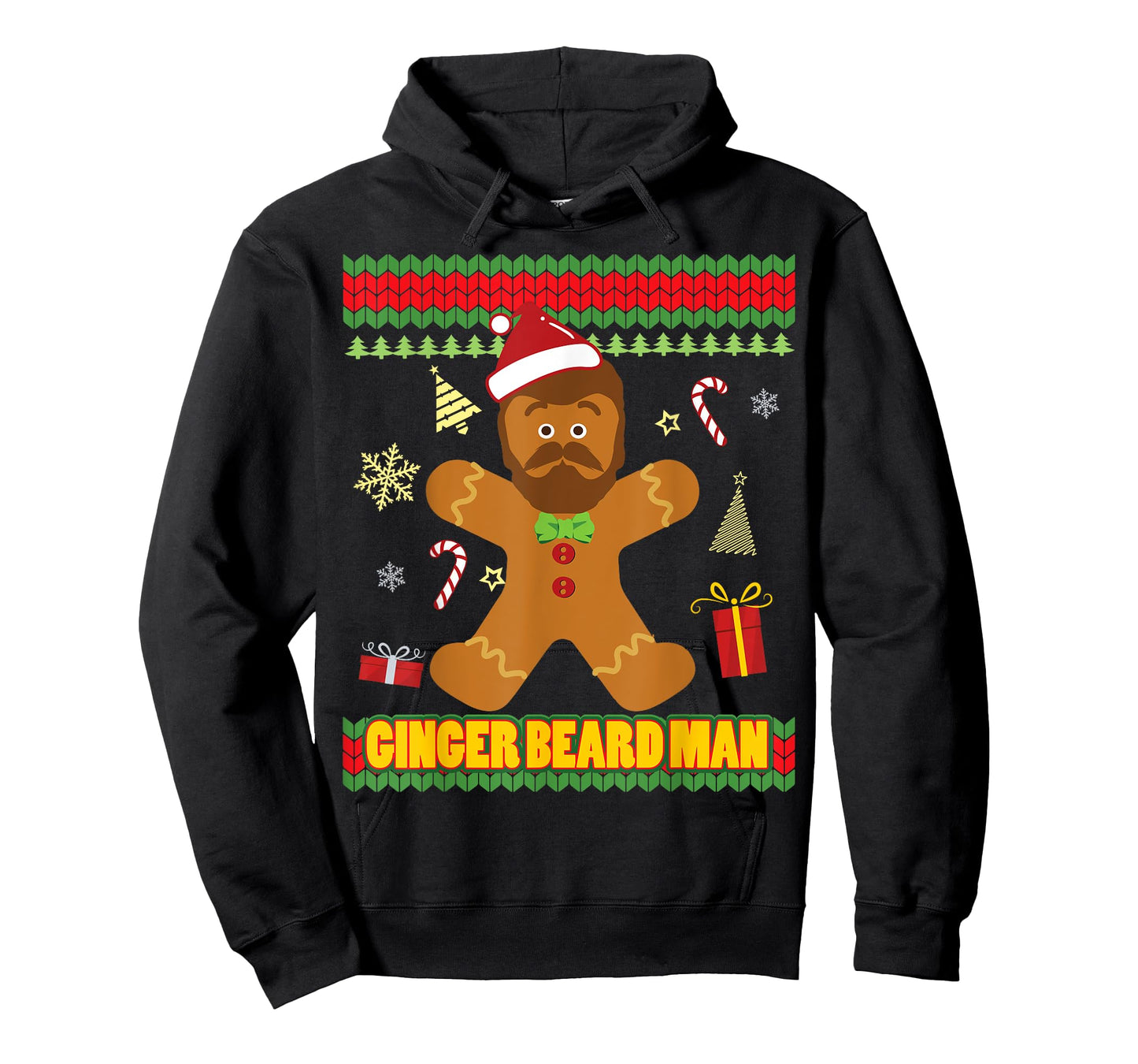 Ugly Ginger Beard Man Holiday Gingerbread Christmas T-Shirt