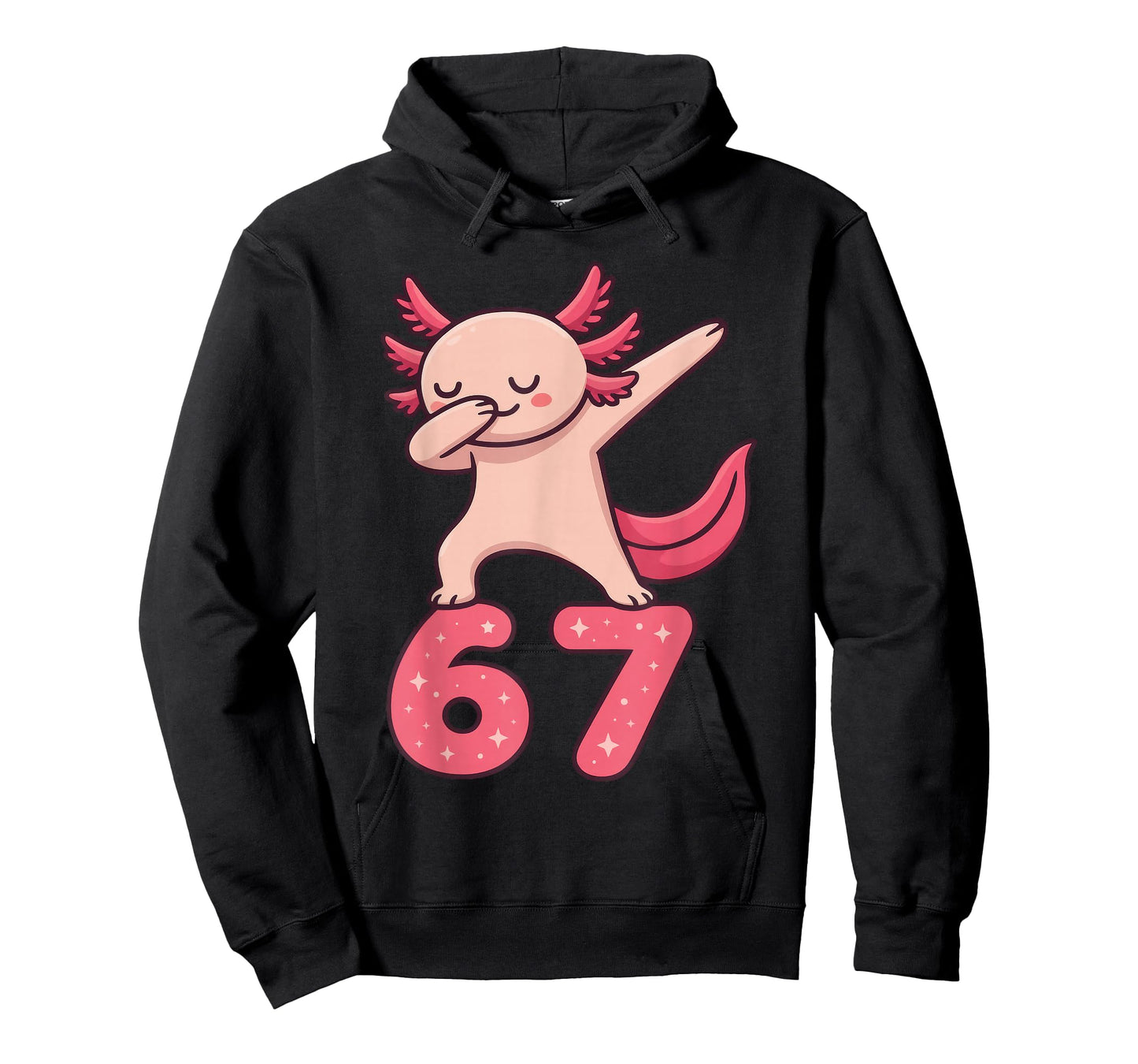Axolotl Dabbing 67 Meme Six Seven Funny Gen Alpha T-Shirt