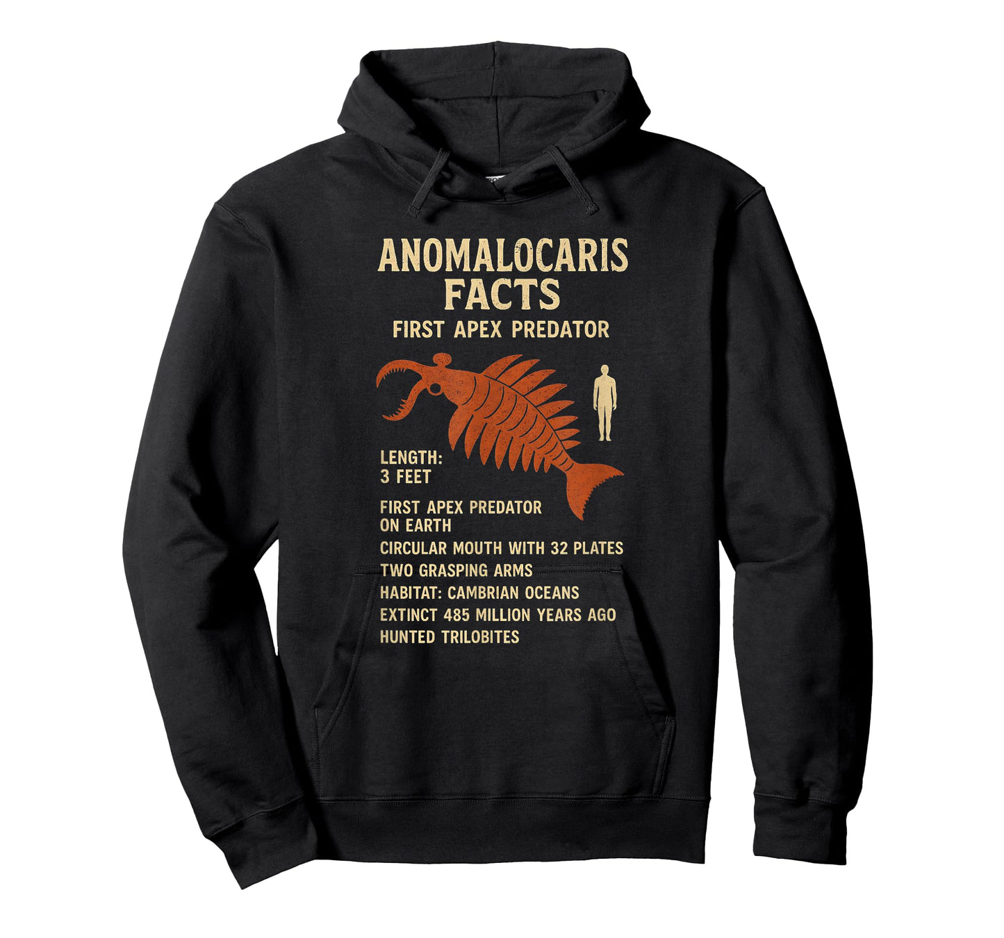 Anomalocaris Facts First Apex Predator Cambrian T-Shirt