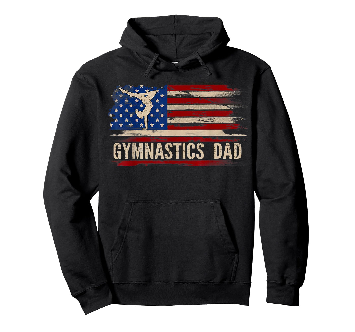 Vintage Gymnastics Dad American USA Flag Sports Gift T-Shirt