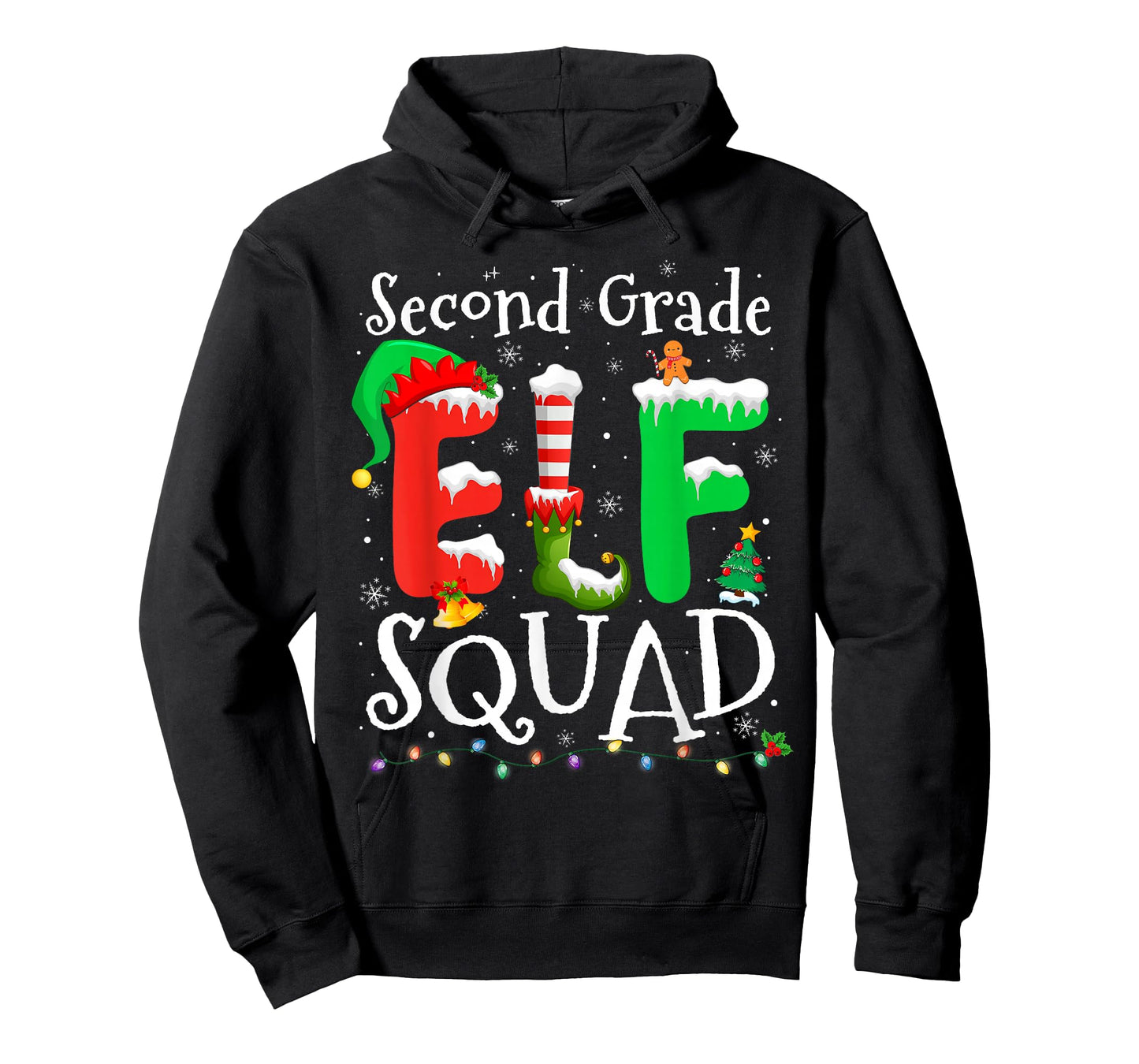 2nd Grade Elf Squad Xmas Funny Christmas Second Grade Elf T-Shirt