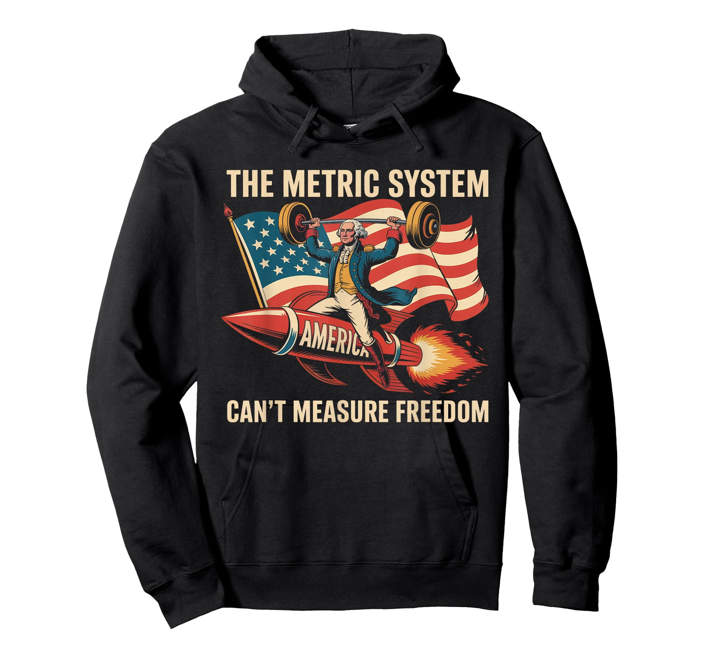 The Metric System Can't Measure Freedom Funny 4th of July T-Shirt