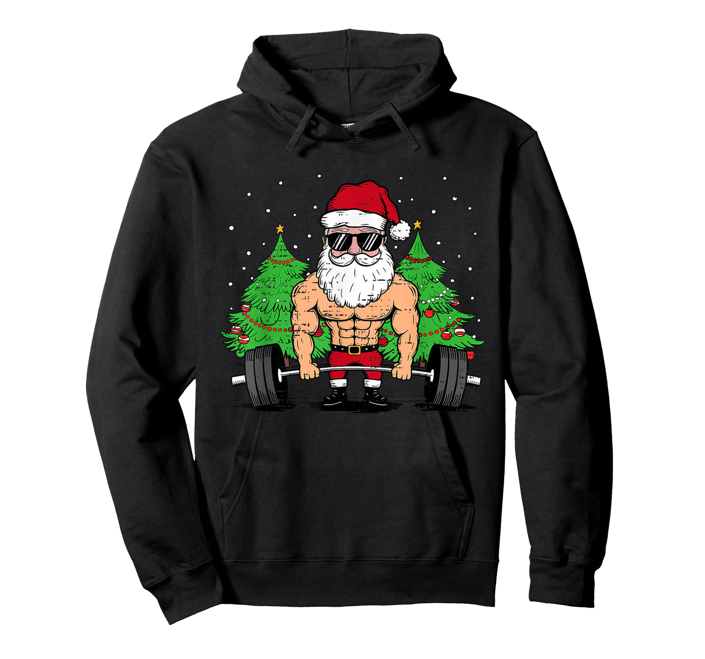 Funny Christmas Santa Deadlift Xmas Weightlift Gym Mens Boys T-Shirt