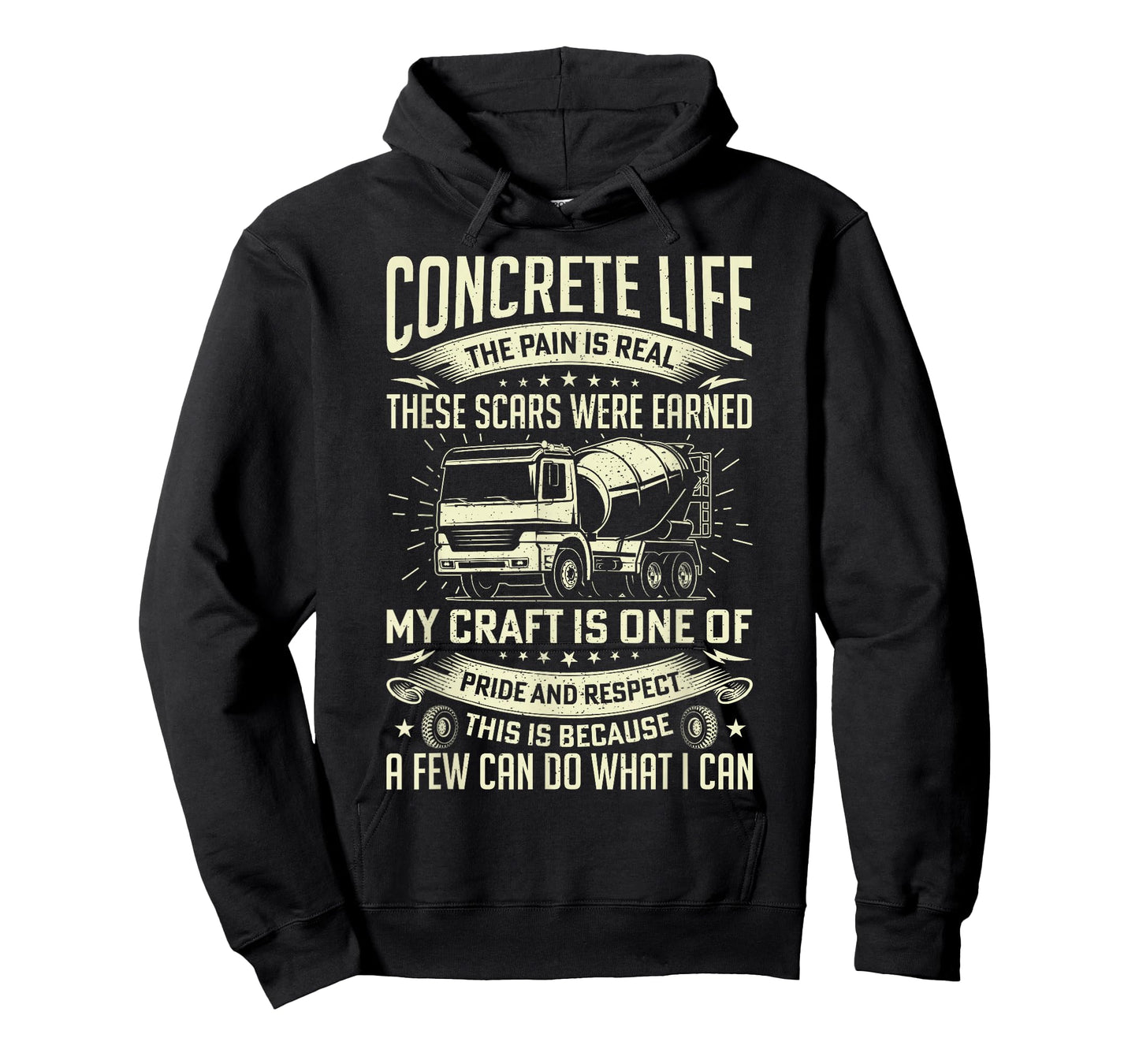 Concrete Life Funny Concrete Finisher Cement Worker Dad Mens T-Shirt