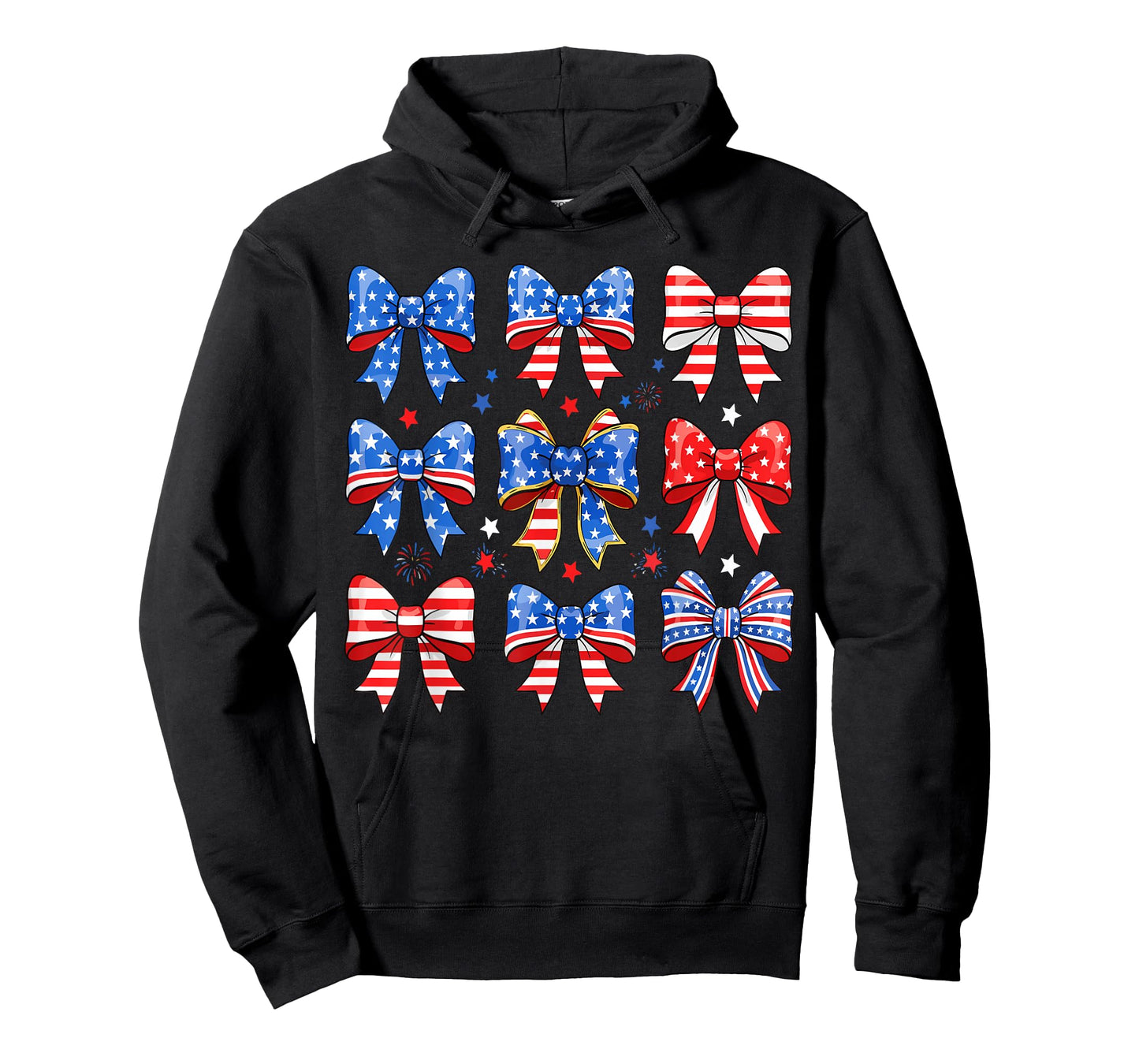America Patriotic USA Coquette Bow Ribbon 4th of July T-Shirt