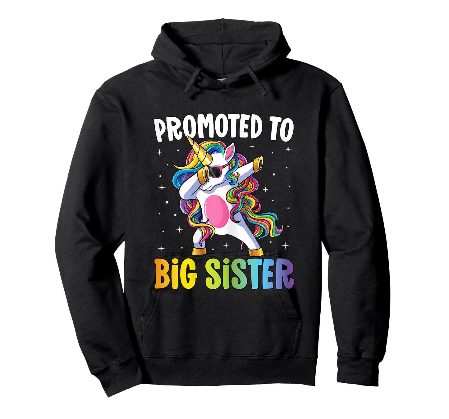 Promoted to Big Sister Girls Dabbing Unicorn Older Sister T-Shirt