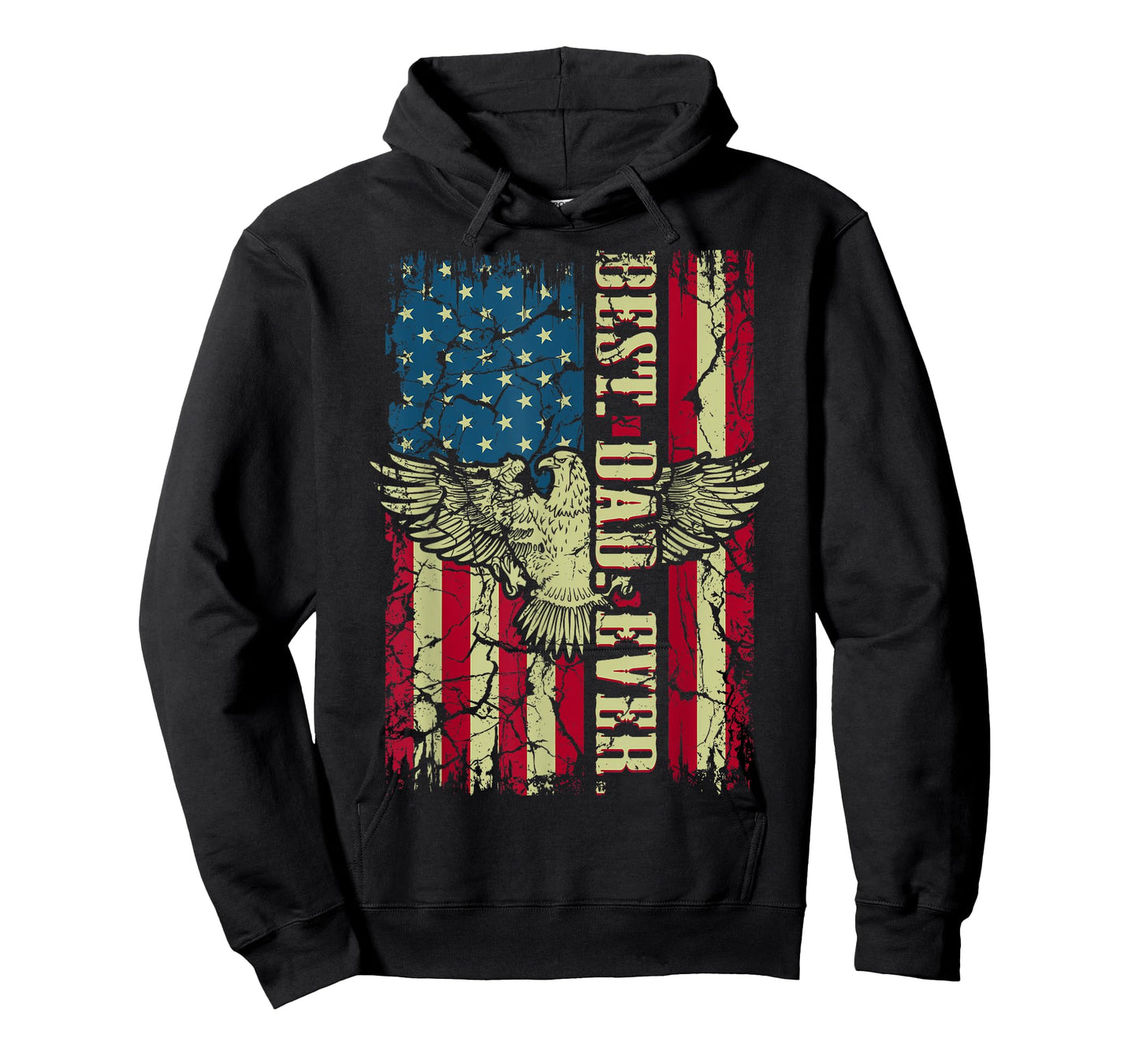 Best Dad Ever Flag Patriotic Eagle Funny for Dad Father T-Shirt