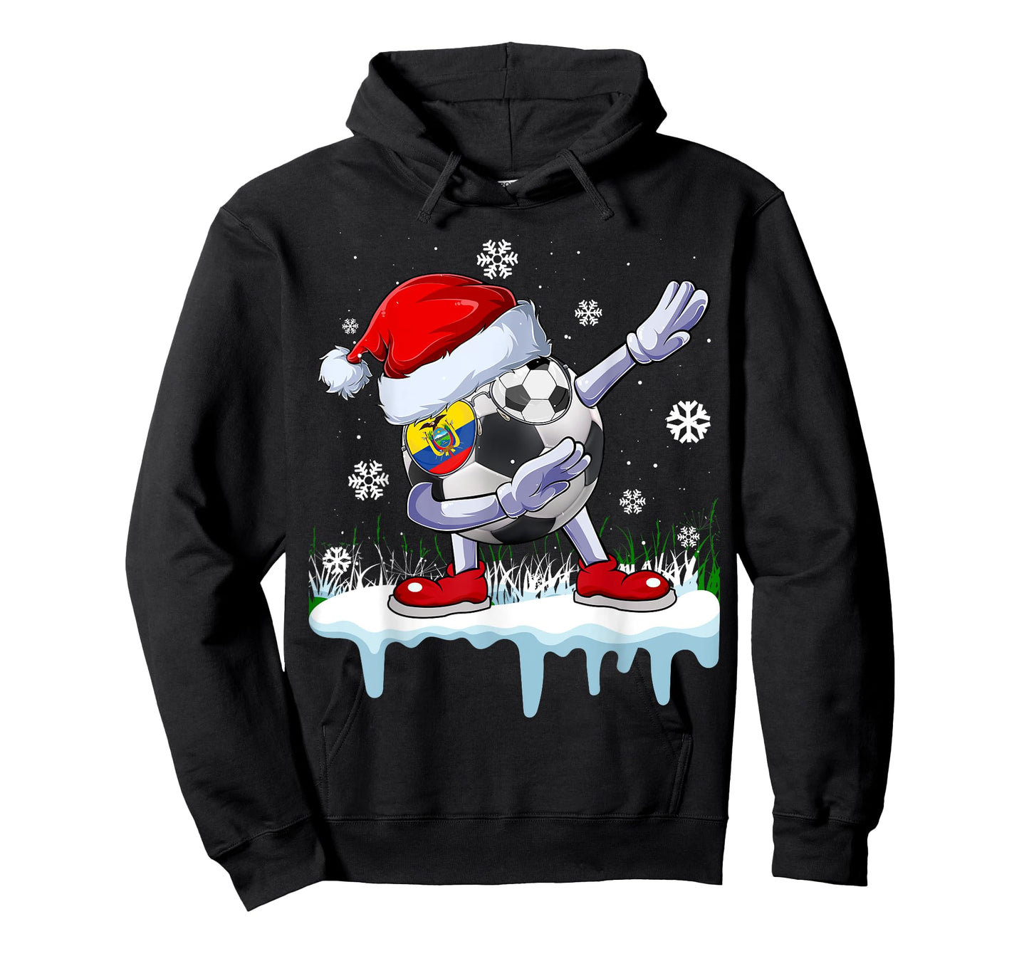 Funny Santa Soccer Dabbing Ugly Christmas Sweater T-Shirt