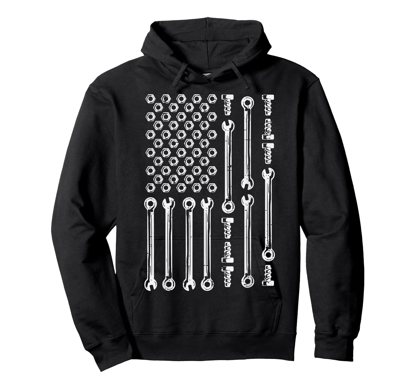 USA Flag Wrenches Car Auto Mechanic Garage Patriotic Men Dad T-Shirt