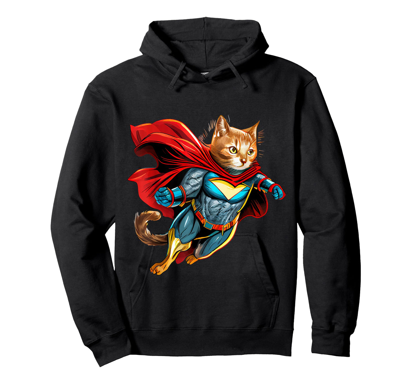 Superhero Cat Red Cape Super Hero Cat Kitten Kitty T-Shirt
