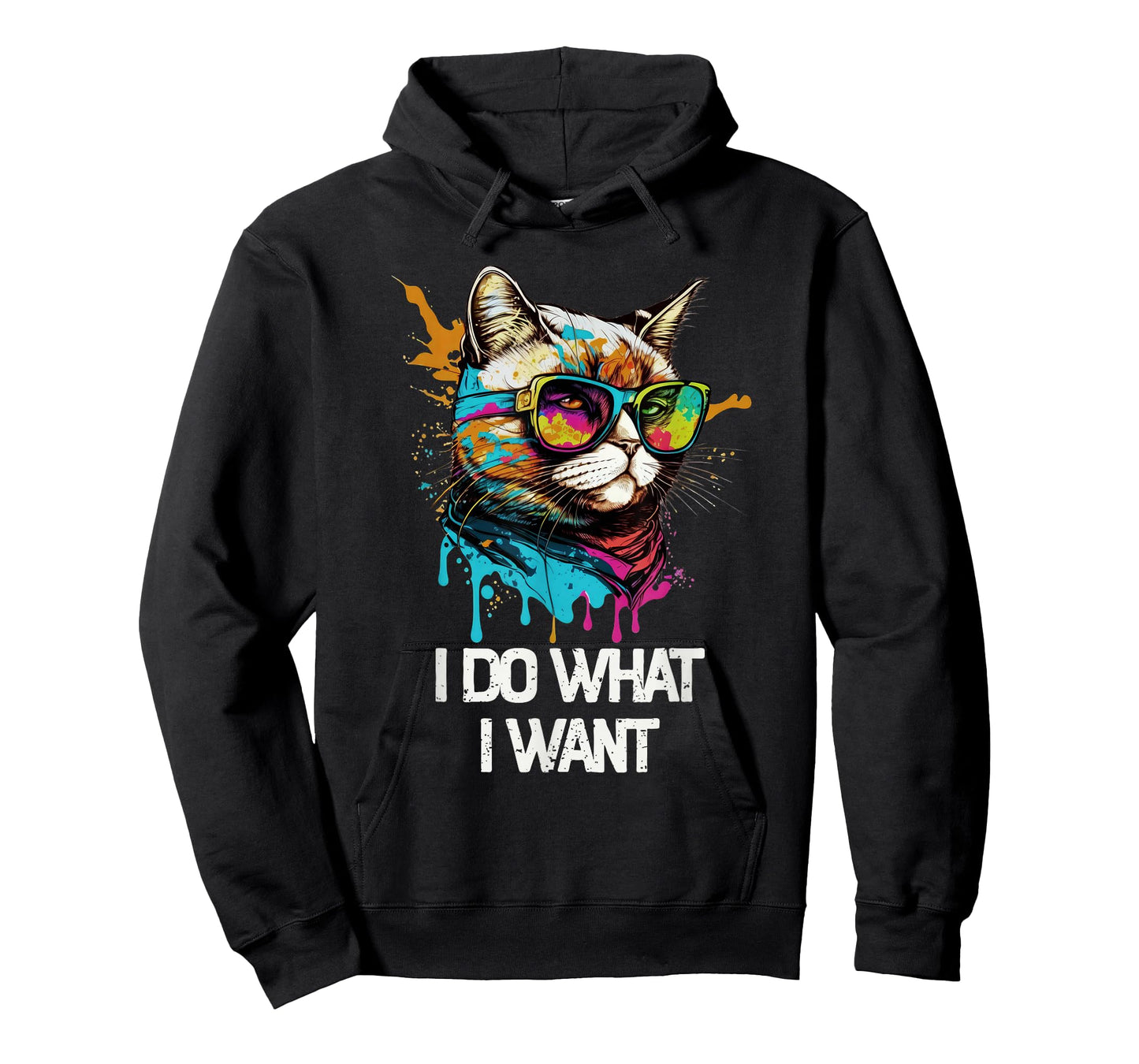 I Do What I Want Cat with Sunglasses T-Shirt