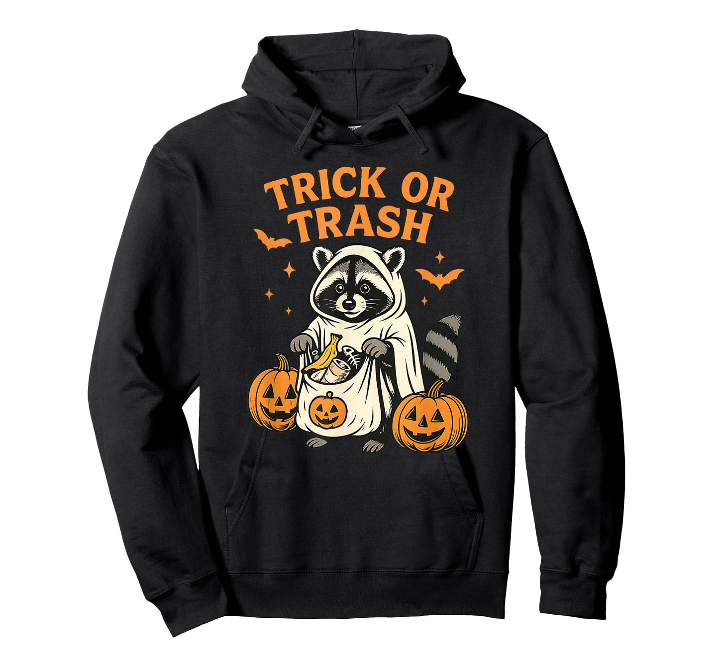 Funny Raccoon Trick or Trash Halloween T-Shirt