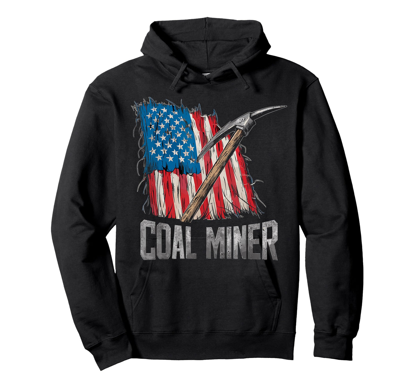 American USA Flag Coal Miner Mining Miners Carbon Coals Mine T-Shirt for Women Men