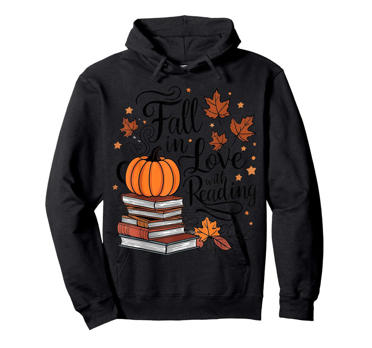 Fall In Love With Reading Book Autumn Pumpkins And Teachers T-Shirt