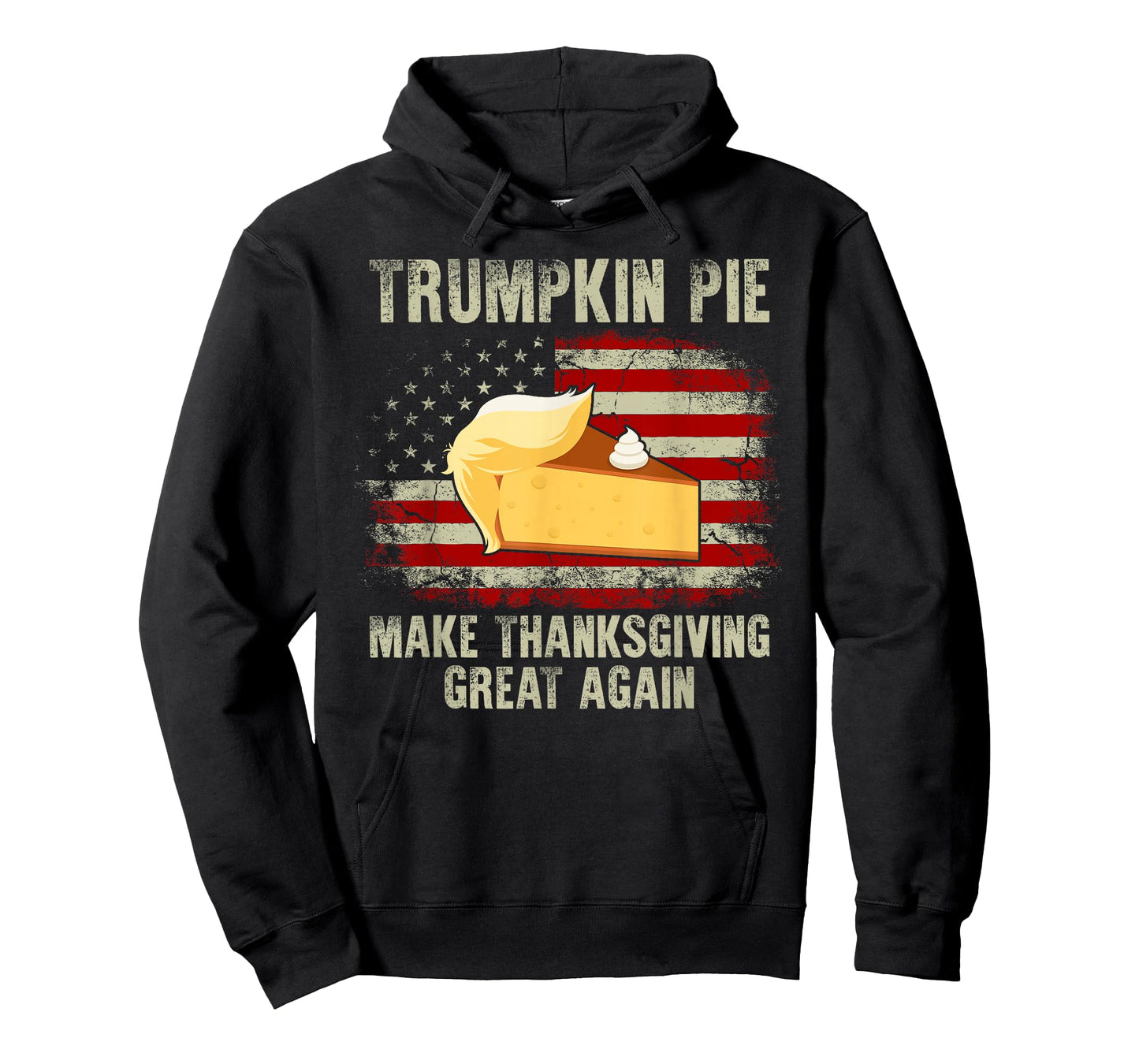 Vintage USA Flag Trumpkin Pie Make Thanksgiving Great Again T-Shirt